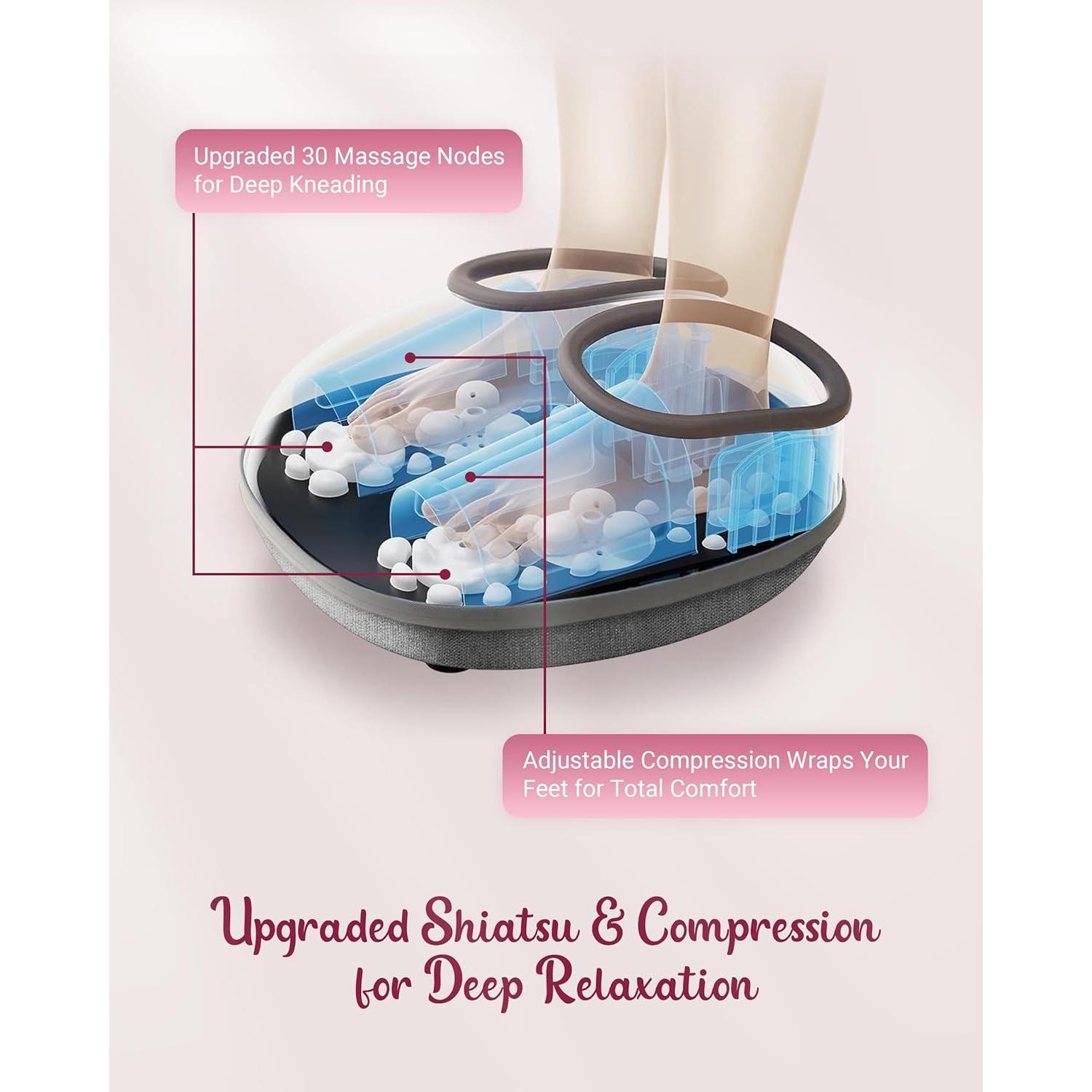 Masajeador de pies THERAZZAGGE TZ-E425 con calor y compresión