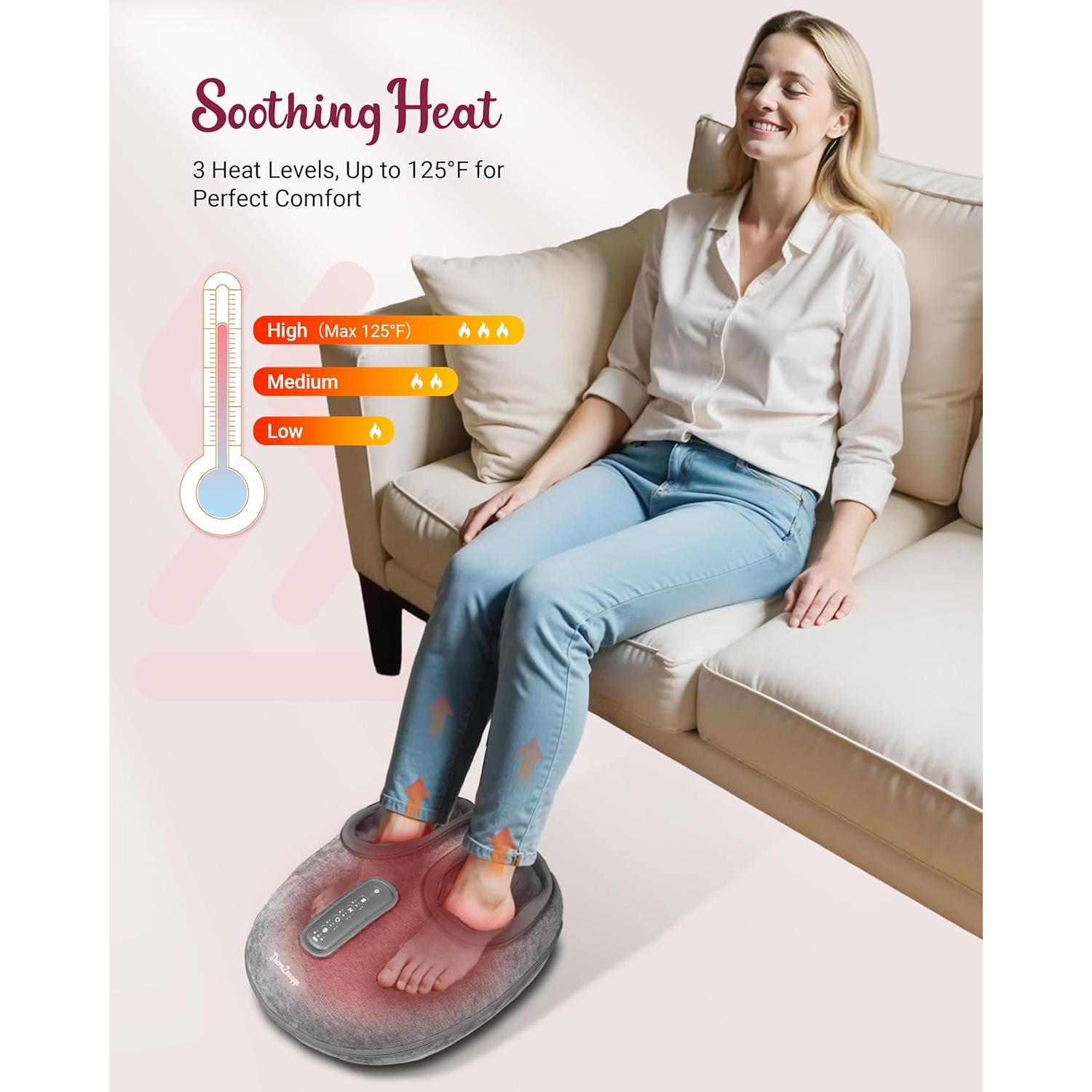 Masajeador de pies THERAZZAGGE TZ-E425 con calor y compresión
