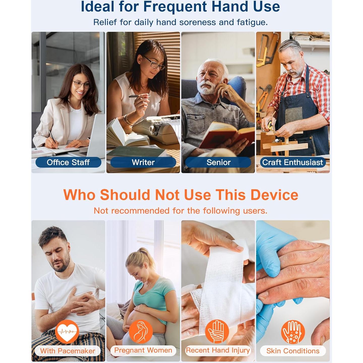 Masajeador de Manos Musugy con Calor y Compresión - 6 Modos