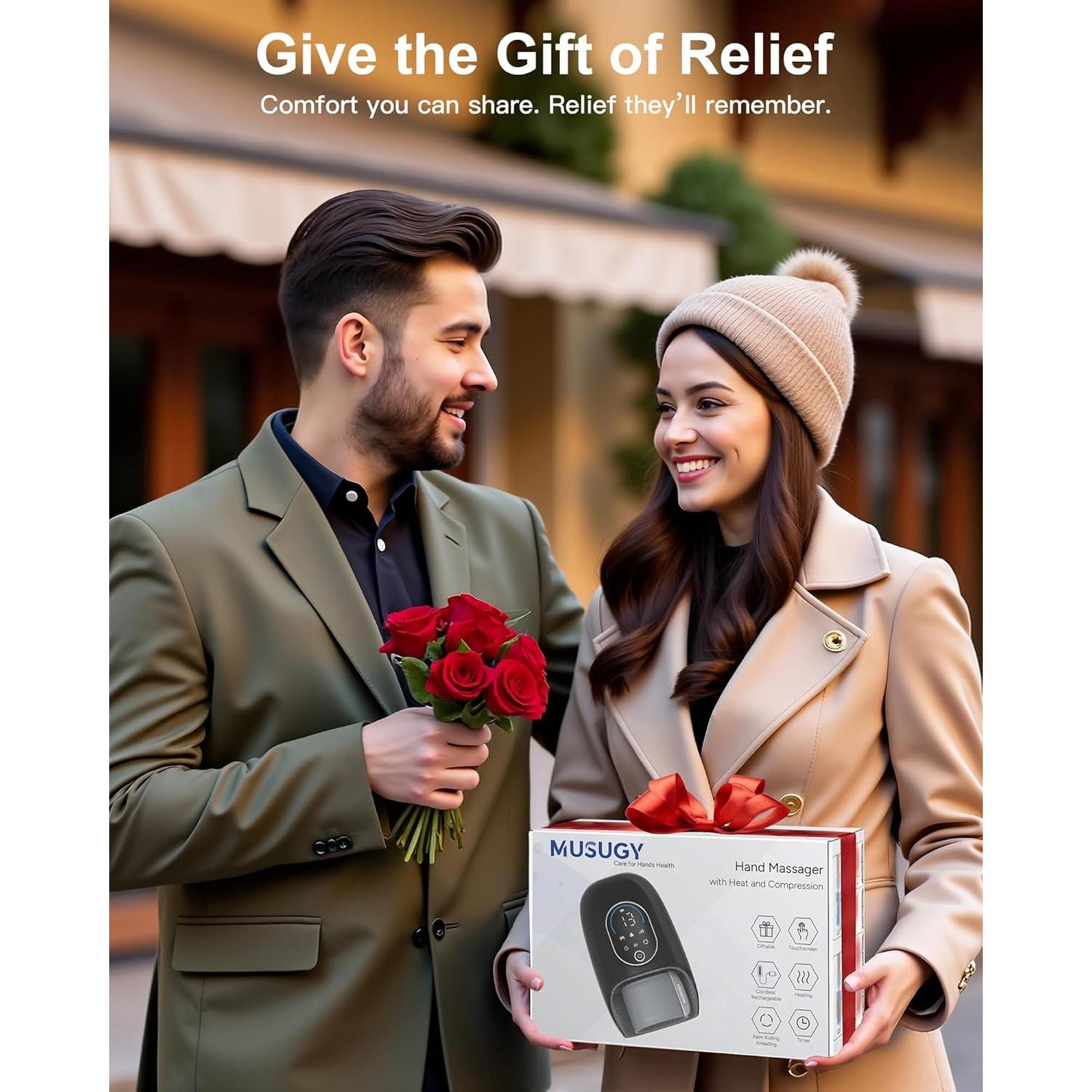 Masajeador de Manos Musugy con Calor y Compresión - 6 Modos