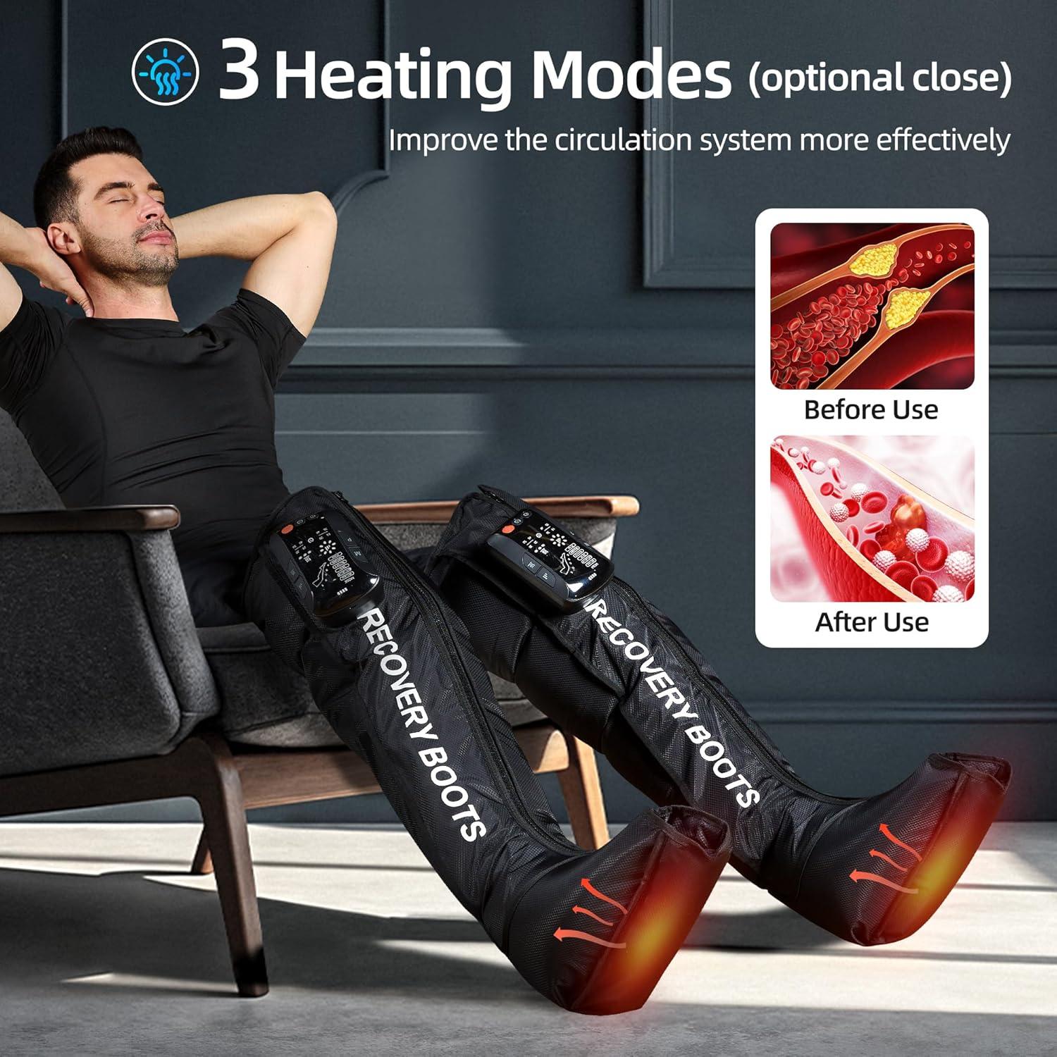 Masajeador de Piernas YINGGG FE-7204B - 5 Áreas, 8 Intensidades