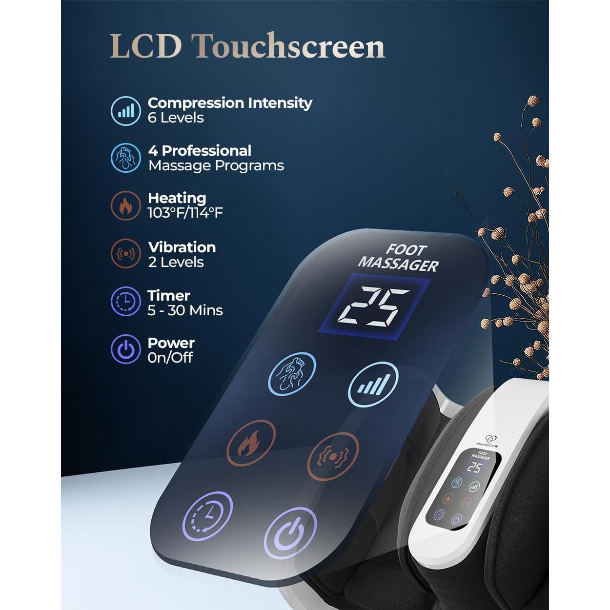Masajeador de pies Shiatsu HomeCare SFM01G con calor y frío
