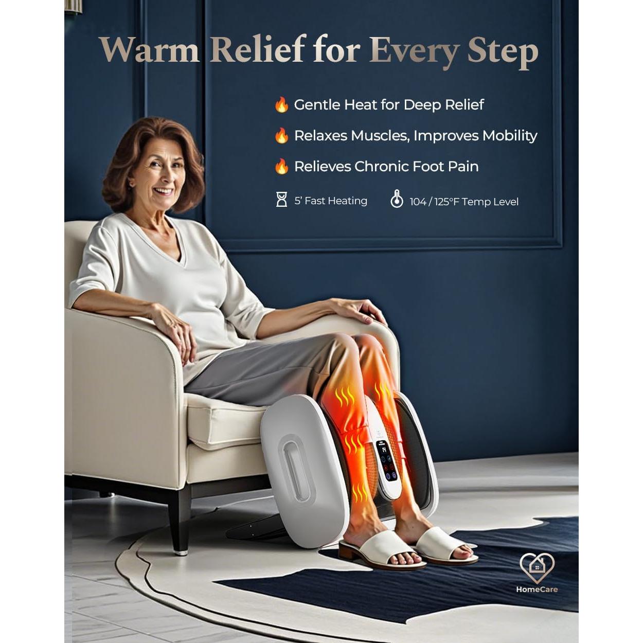 Masajeador de pies Shiatsu HomeCare SFM01G con calor y frío