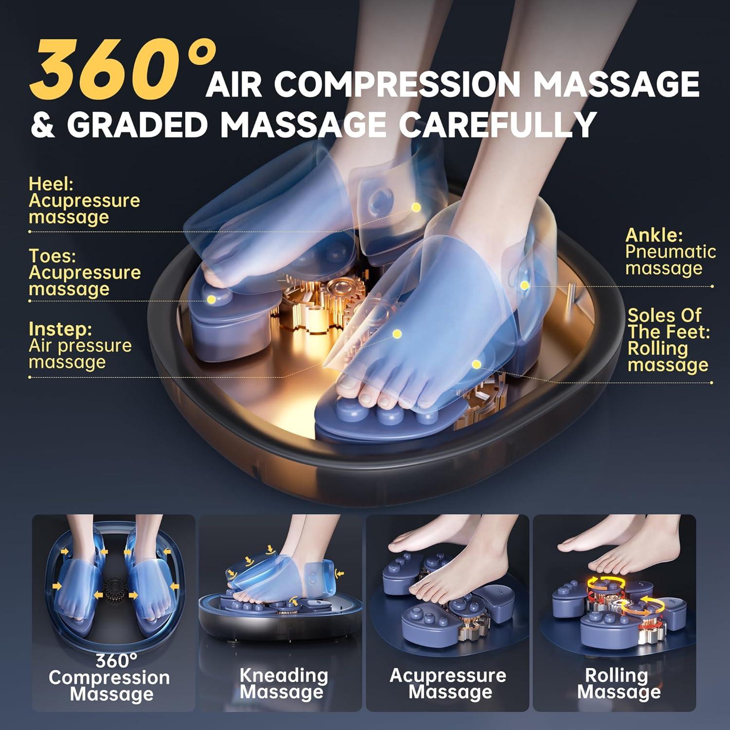 Masajeador de Pies Shiatsu FTSAONG con Calor y Compresión