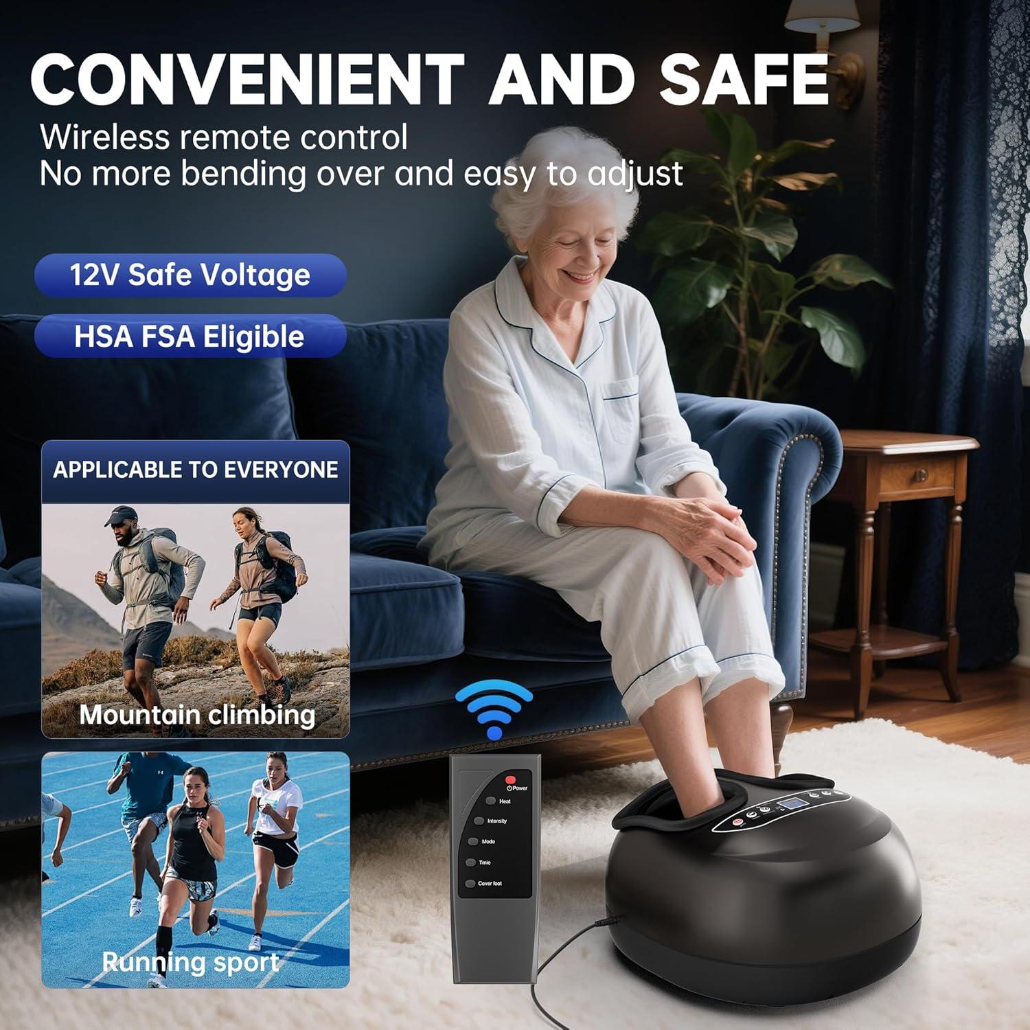 Masajeador de Pies Shiatsu FTSAONG con Calor y Compresión