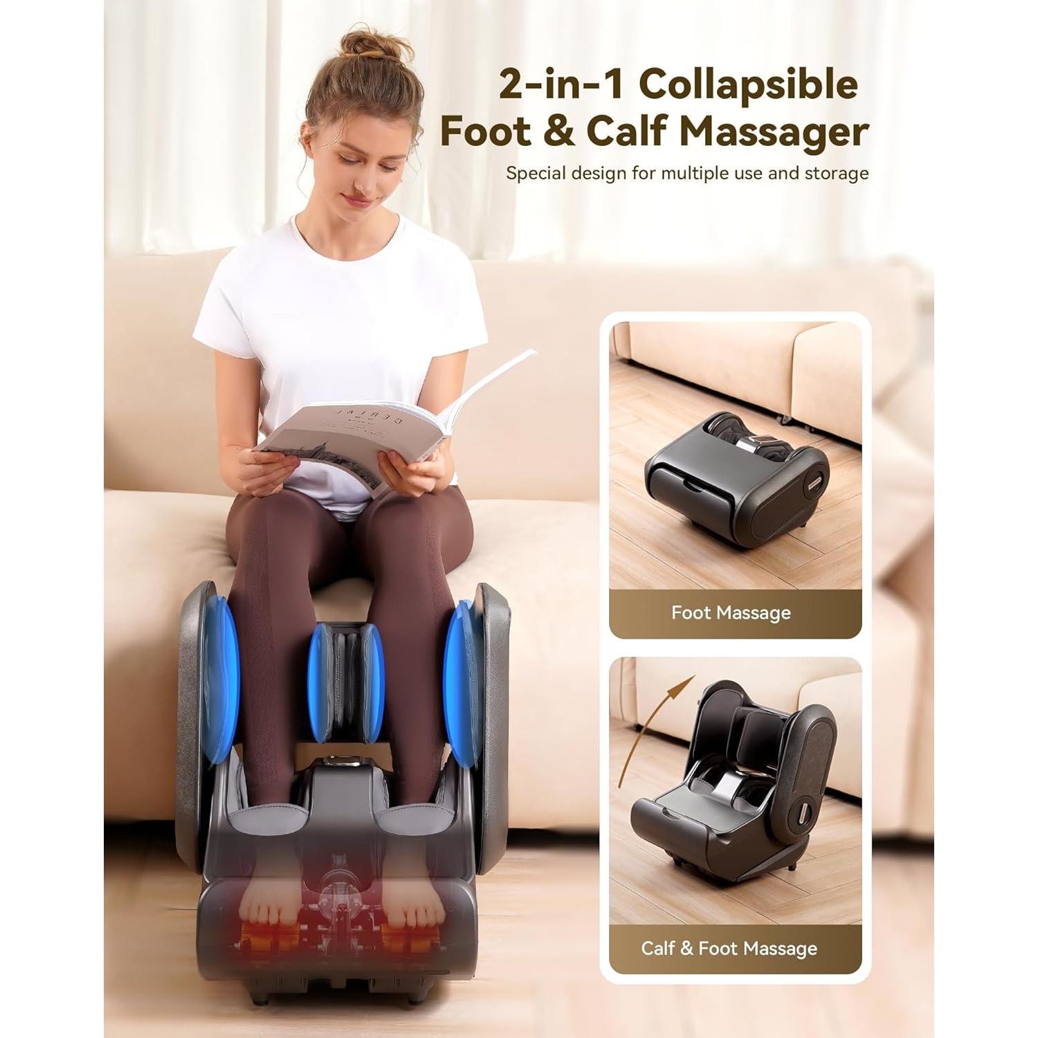 Masajeador de pies y pantorrillas EaseZen EZ-F01 con calor