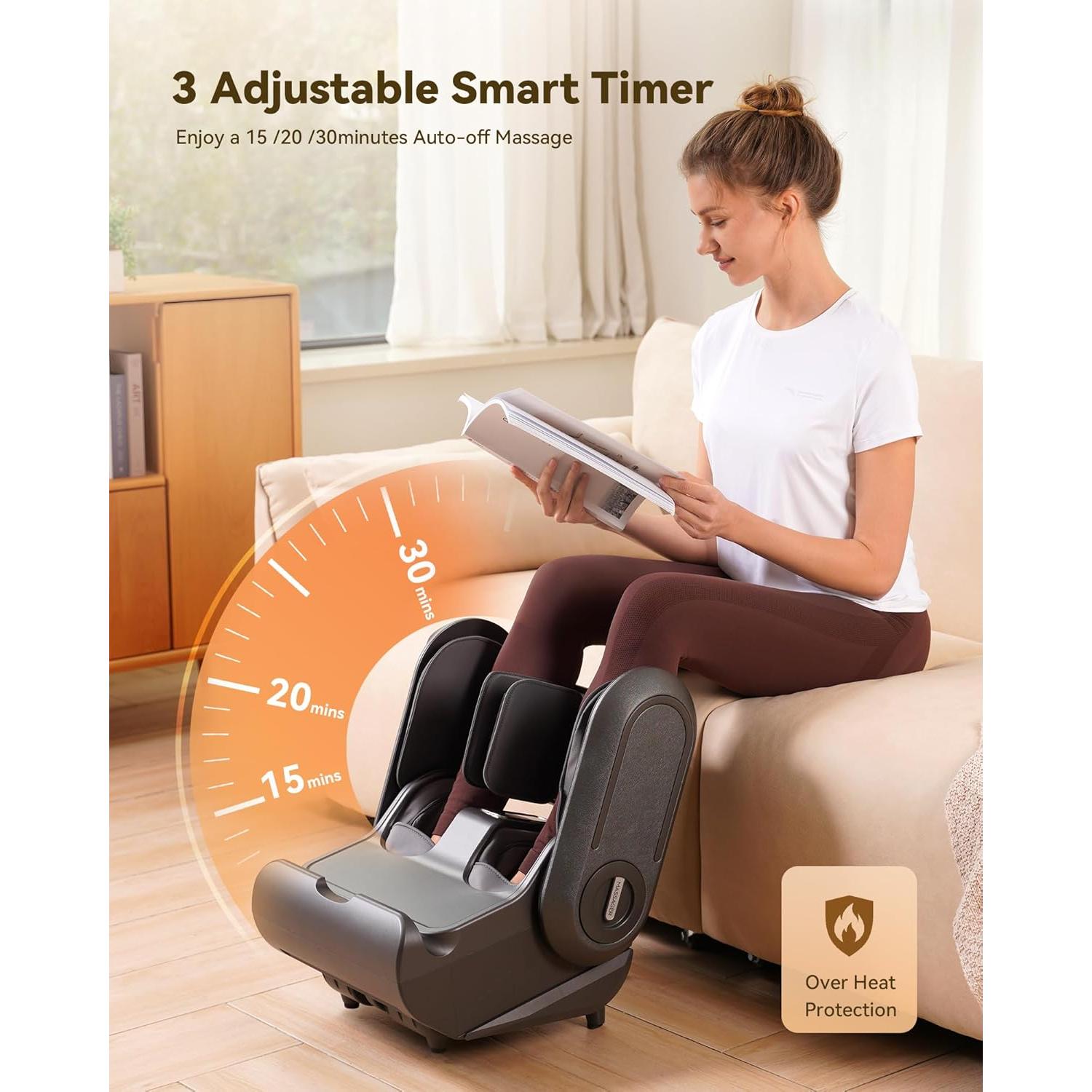 Masajeador de pies y pantorrillas EaseZen EZ-F01 con calor