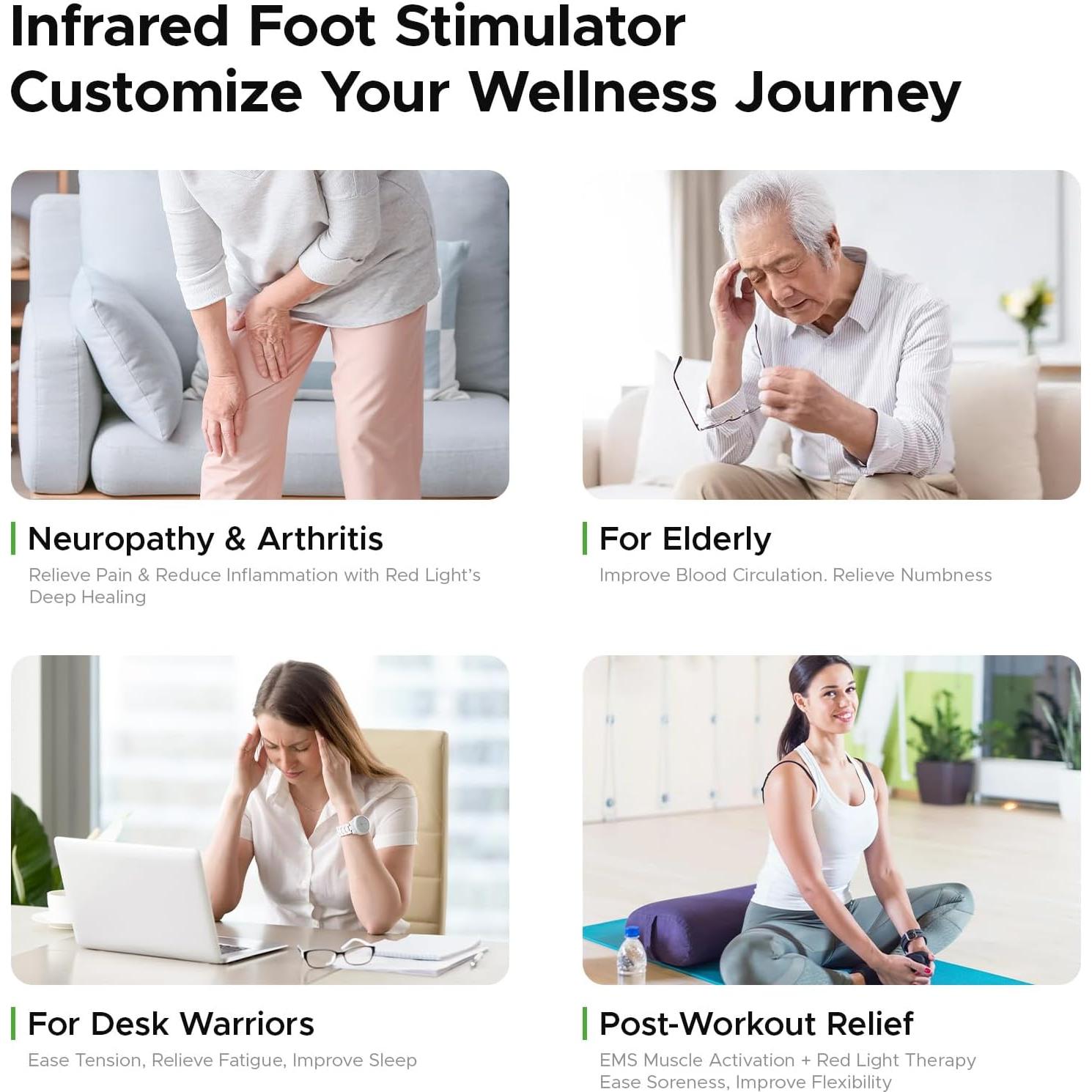 Masajeador de pies EMS exbushwren SE-VM5P-9R7X con luz roja