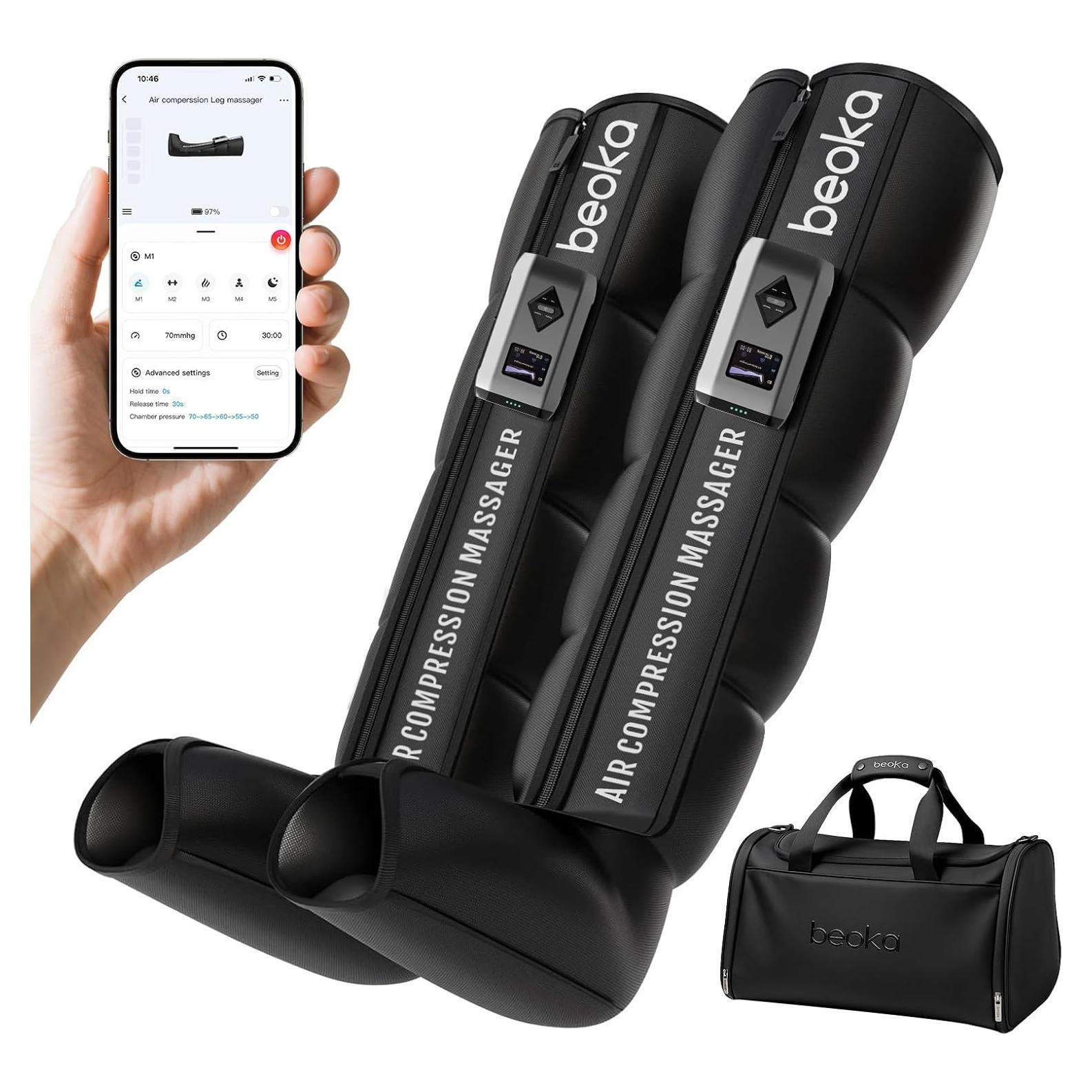 Masajeador de Piernas Beoka Inalámbrico 5 Modos 15 Intensidades