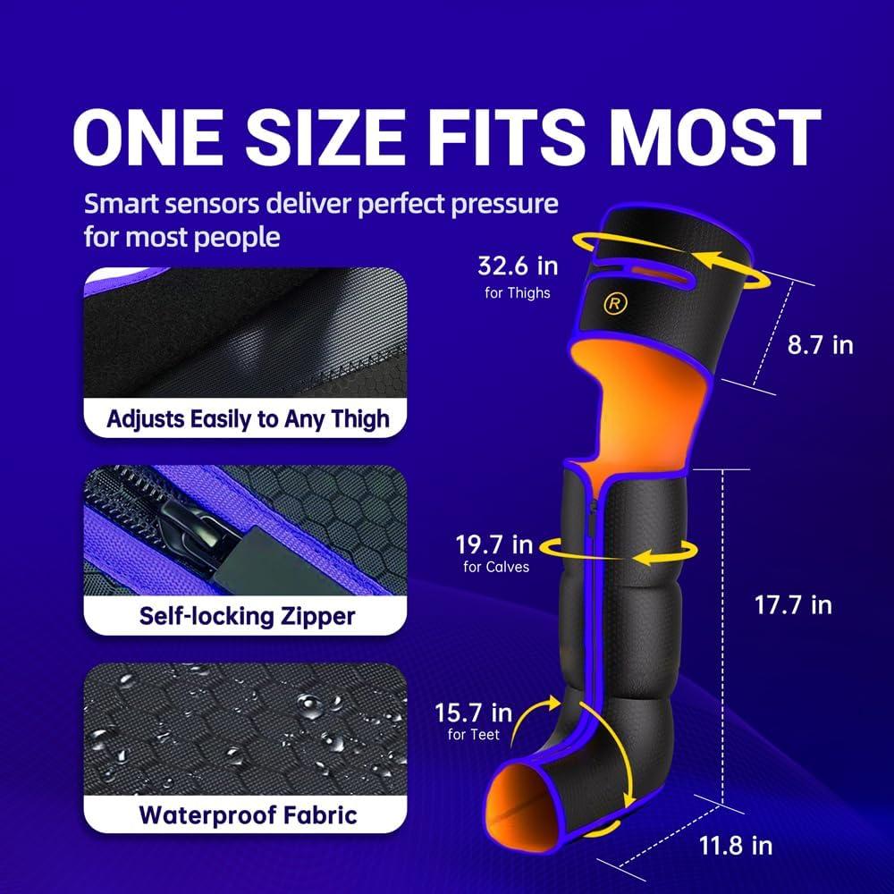 Masajeador de Piernas Heyelax con Calor y Compresión 76 cm