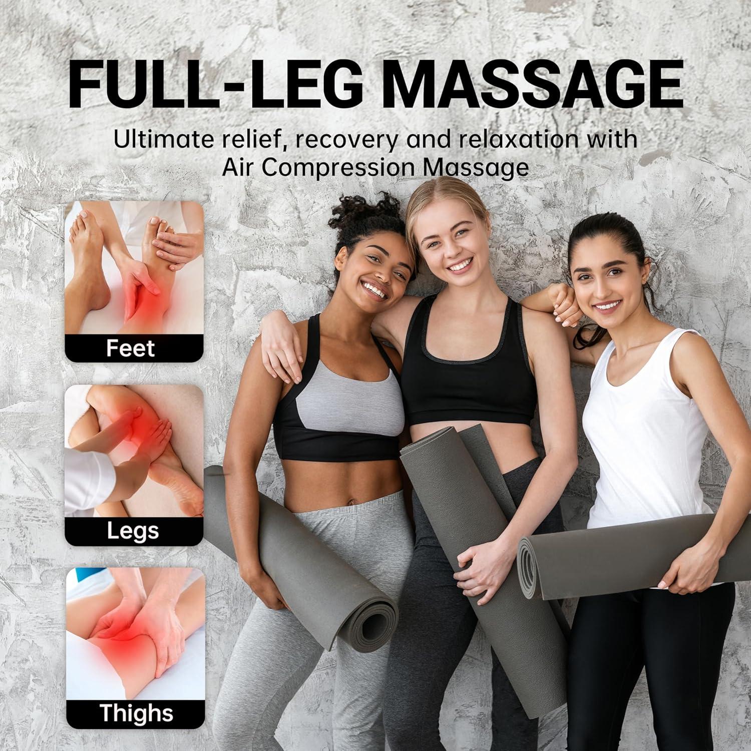 Masajeador de Piernas Heyelax con Calor y Compresión 76 cm