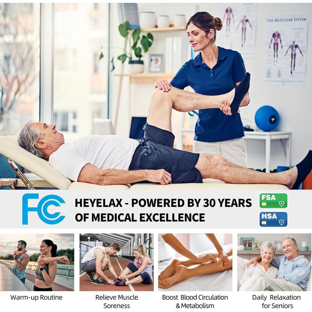 Masajeador de Piernas Heyelax con Calor y Compresión 76 cm