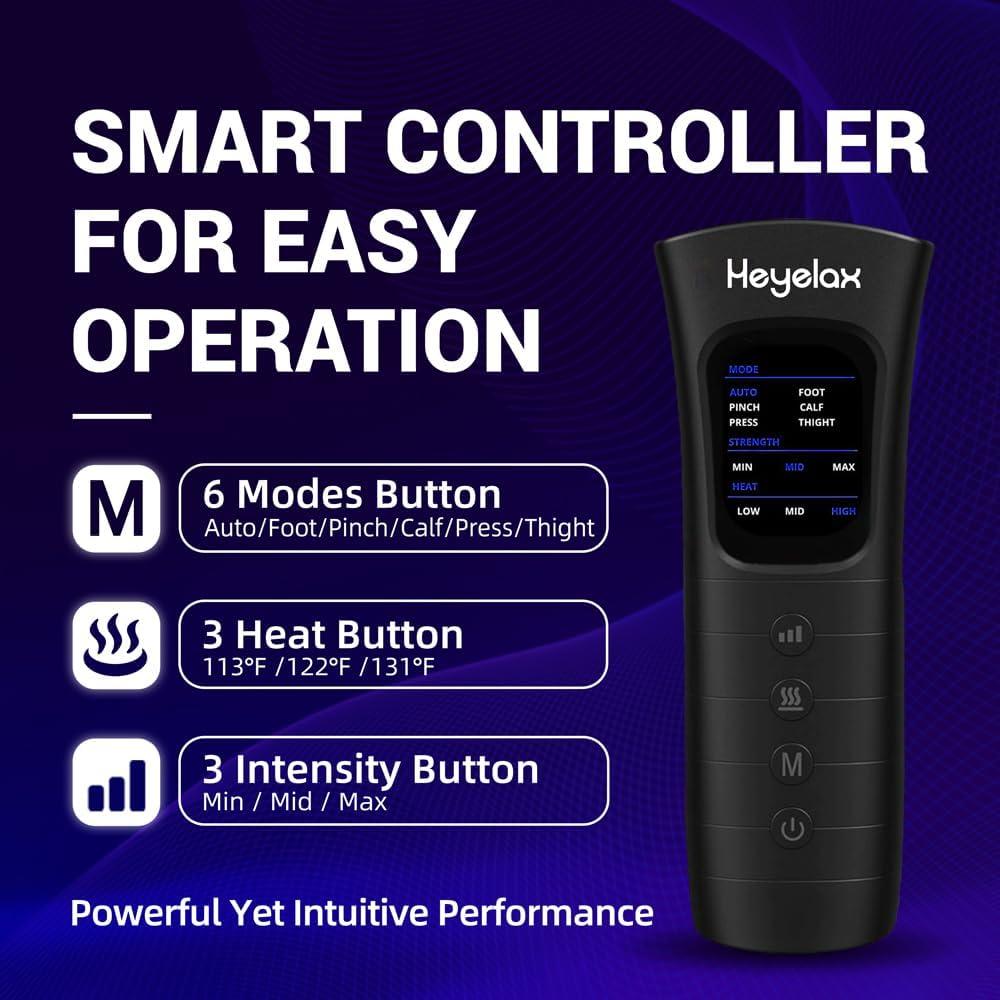 Masajeador de Piernas Heyelax con Calor y Compresión 76 cm