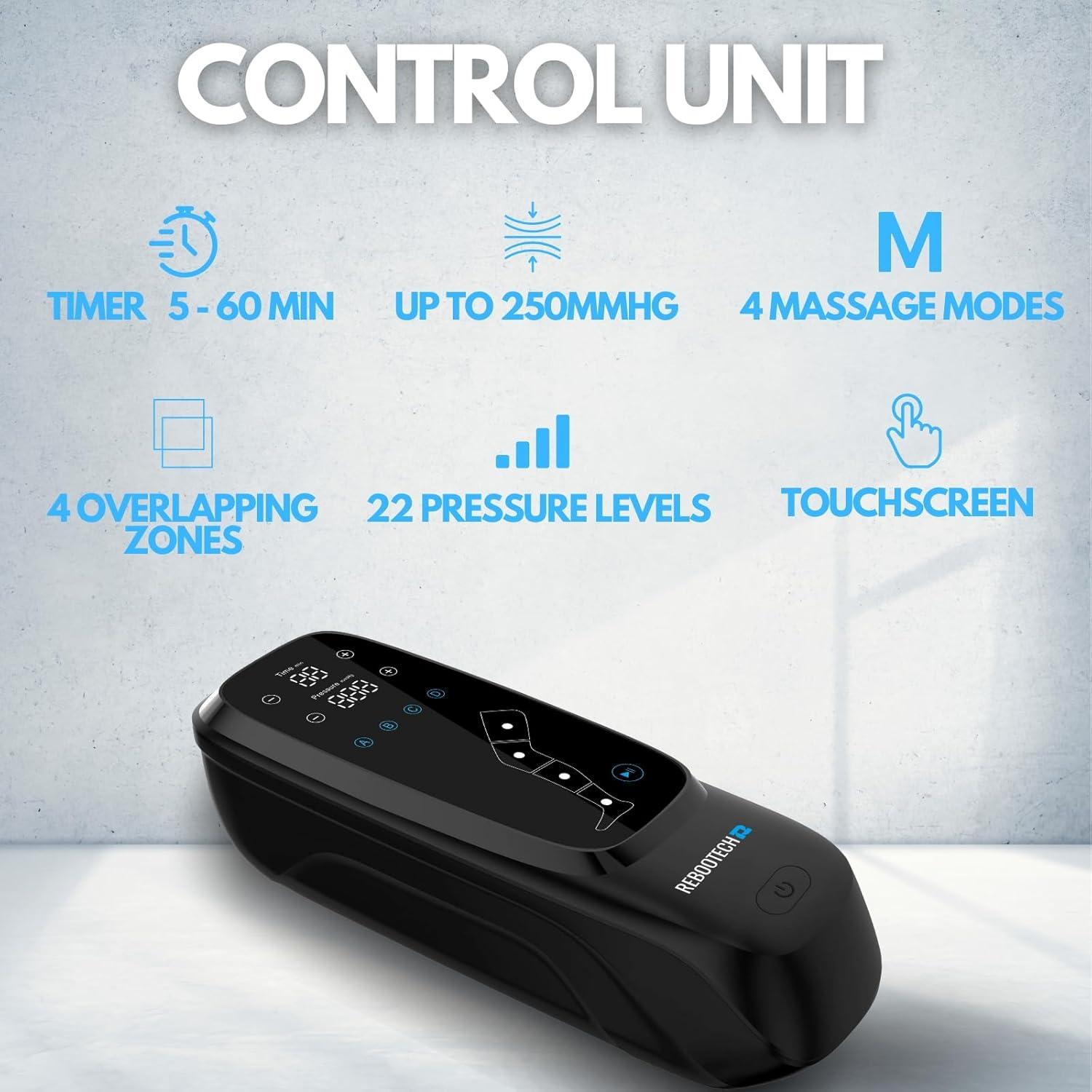 Masajeador de Piernas REBOOTECH ELITE Compresión Aire Tamaño M