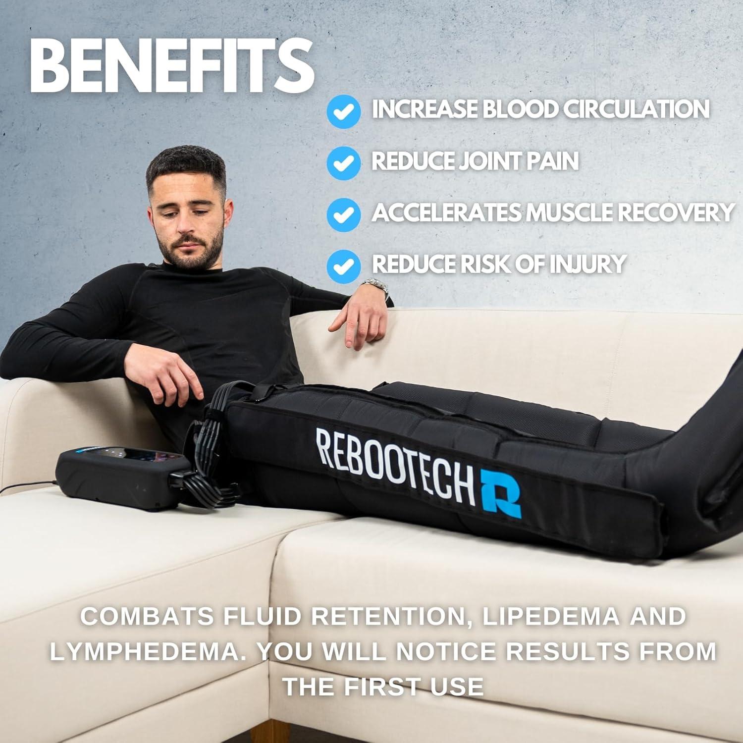Masajeador de Piernas REBOOTECH ELITE Compresión Aire Tamaño M
