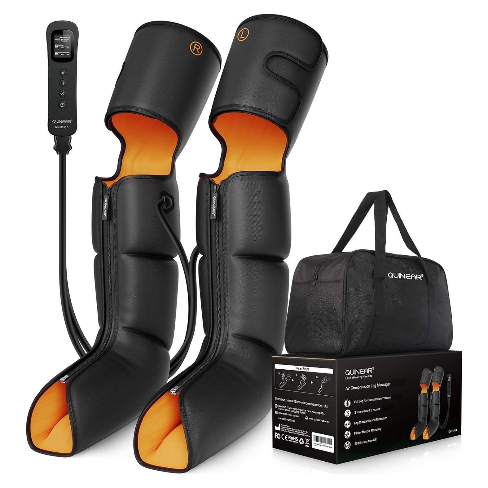 Masajeador de Piernas QUINEAR 3 en 1 con Compresión y Calor
