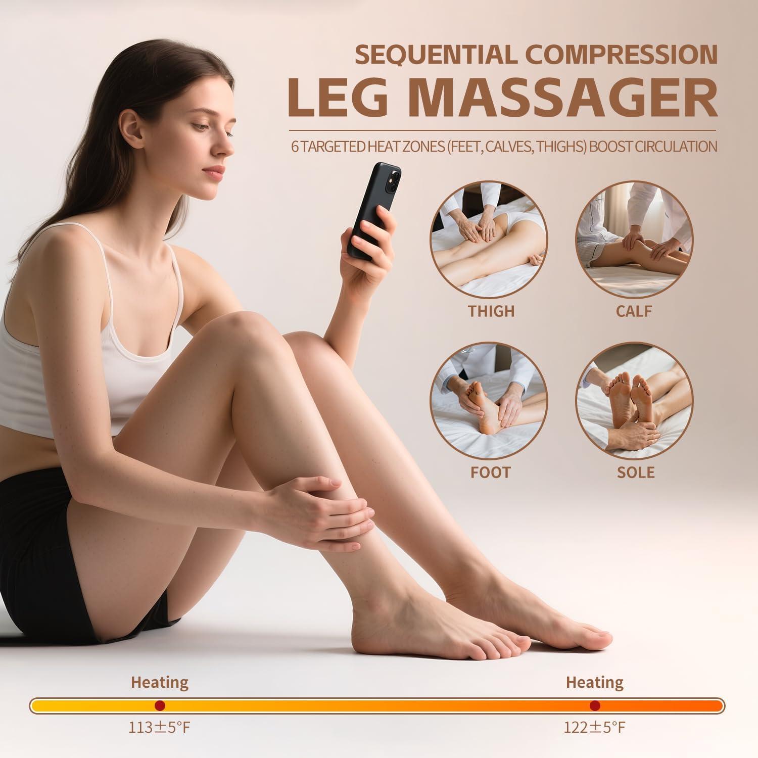 Masajeador de Piernas con Calor y Compresión Xiamen Healthpal