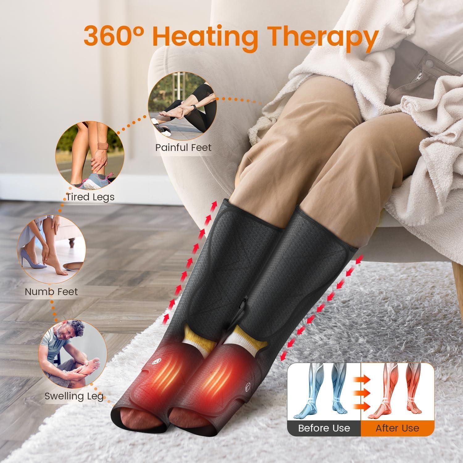Masajeador de Piernas y Pies ADIUPUL con Calor y Compresión