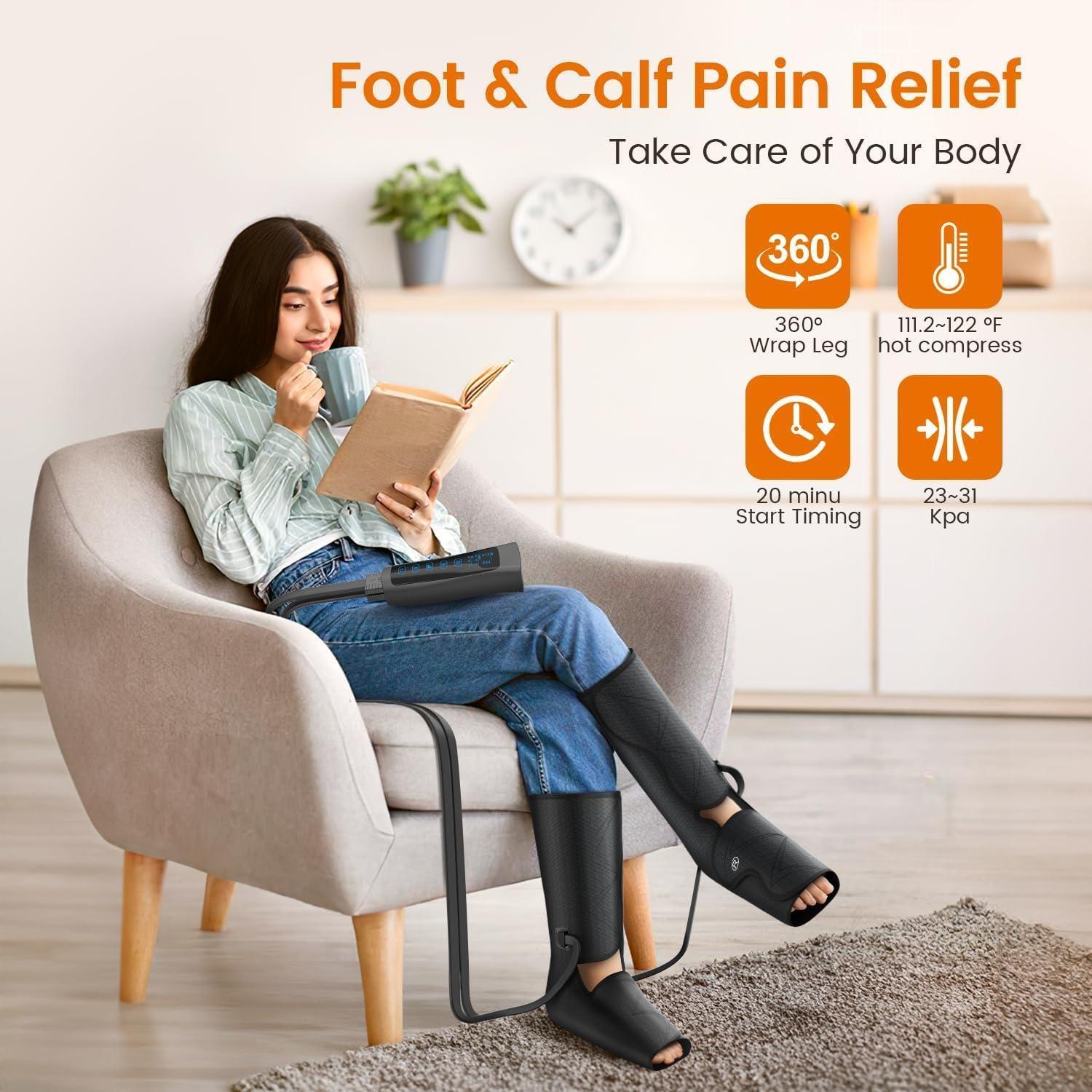 Masajeador de Piernas y Pies ADIUPUL con Calor y Compresión