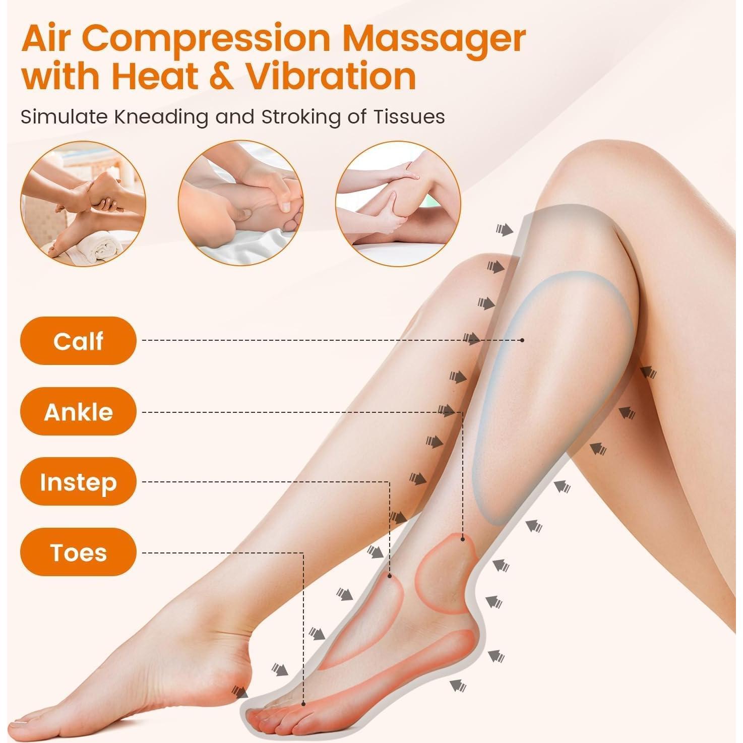 Masajeador de Piernas y Pies ADIUPUL con Calor y Compresión
