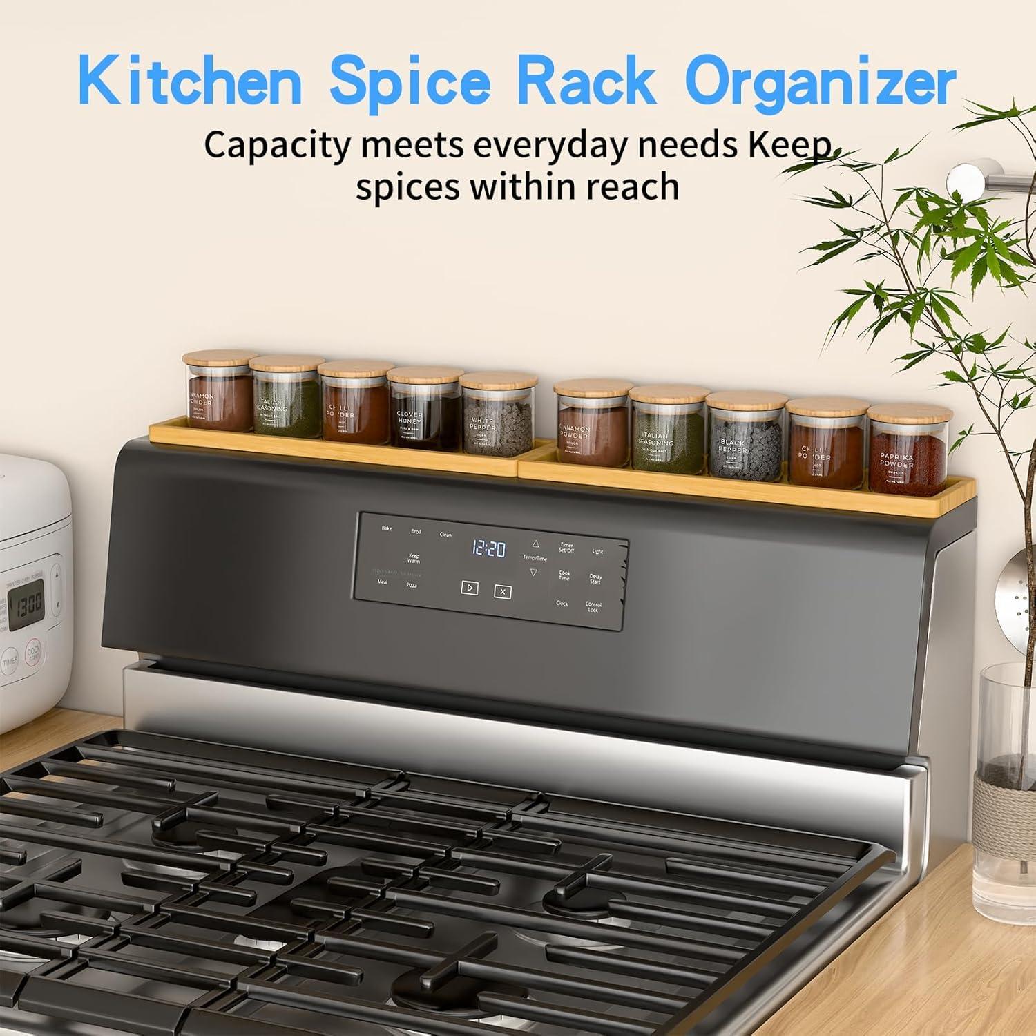 Estante Magnético PEKER de Bambú para Cocina 72 cm