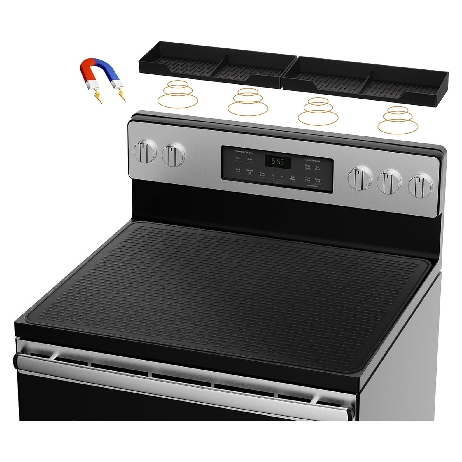 Tapete de Silicona para Estufa Yuhfera 71.12x50.8 cm Negro