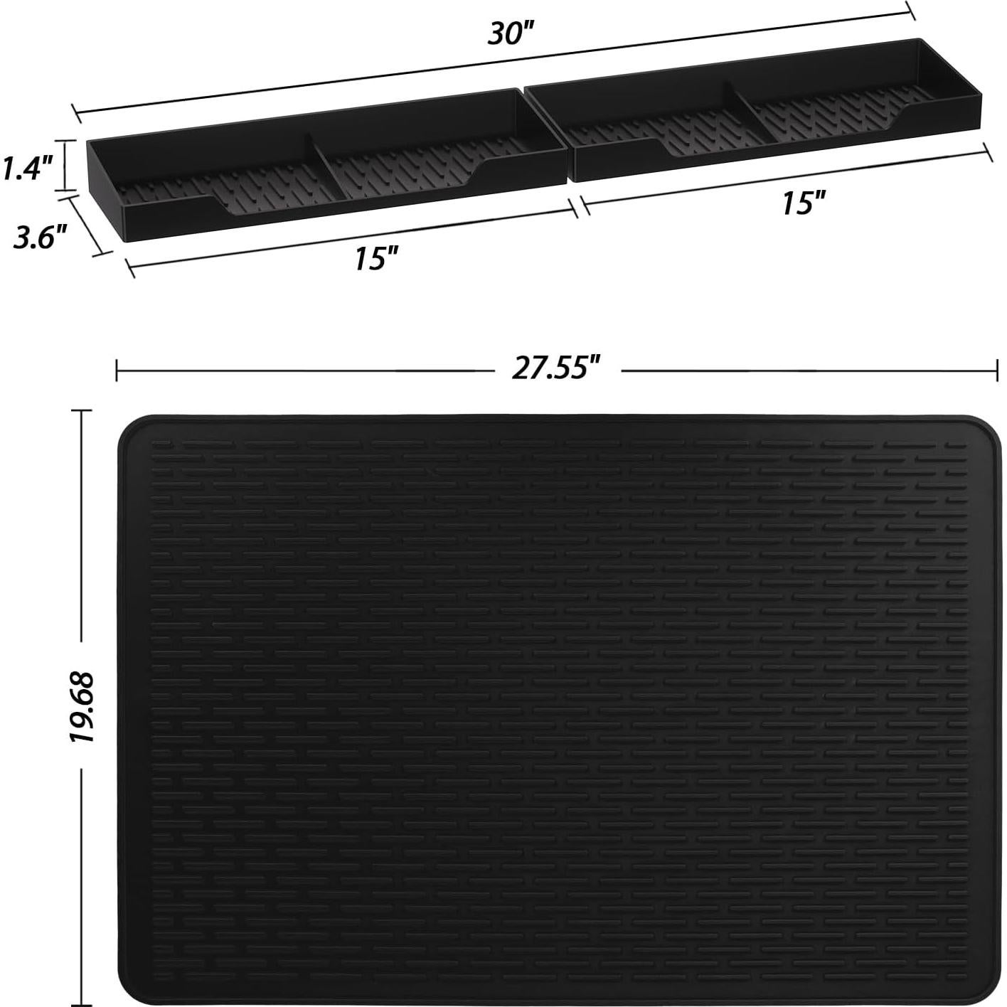Tapete de Silicona para Estufa Yuhfera 71.12x50.8 cm Negro