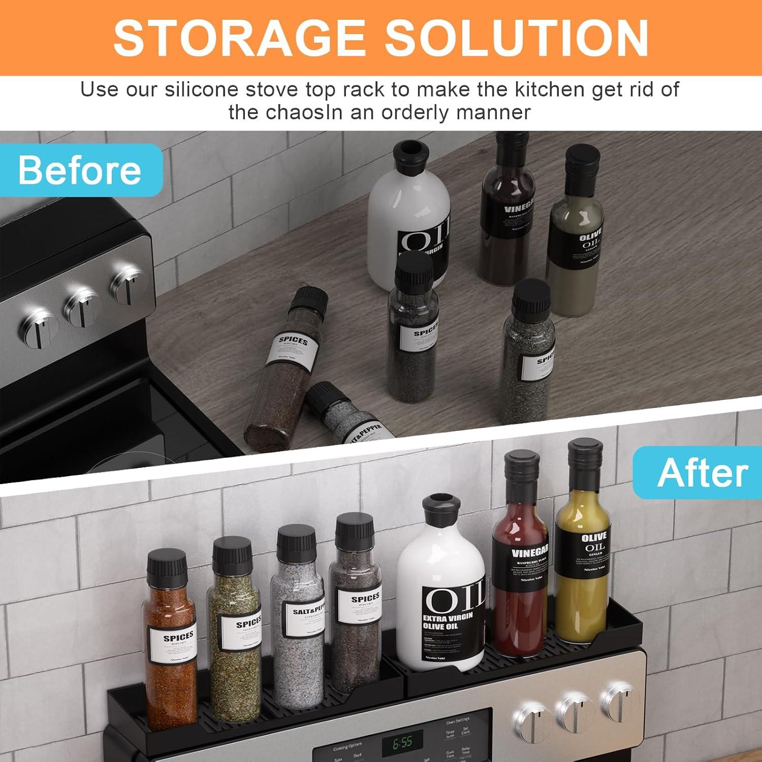 Tapete de Silicona para Estufa Yuhfera 71.12x50.8 cm Negro