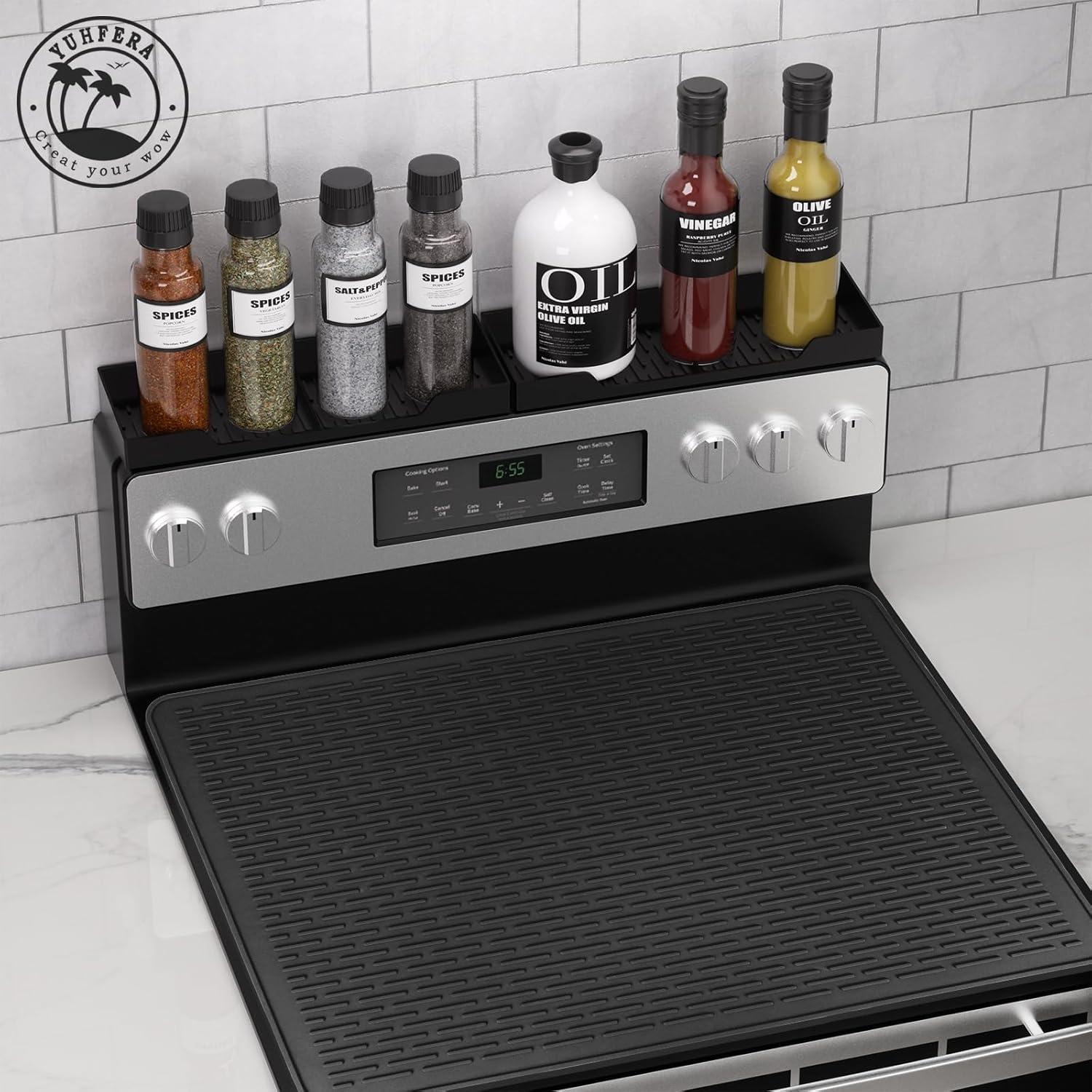 Tapete de Silicona para Estufa Yuhfera 71.12x50.8 cm Negro