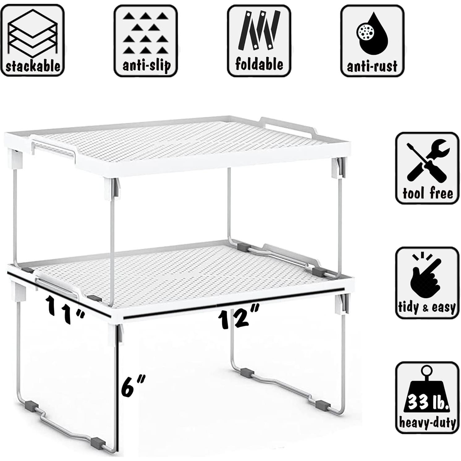Organizador de Estantes Plegable ums - 2 Unidades 30.48x27.94 cm