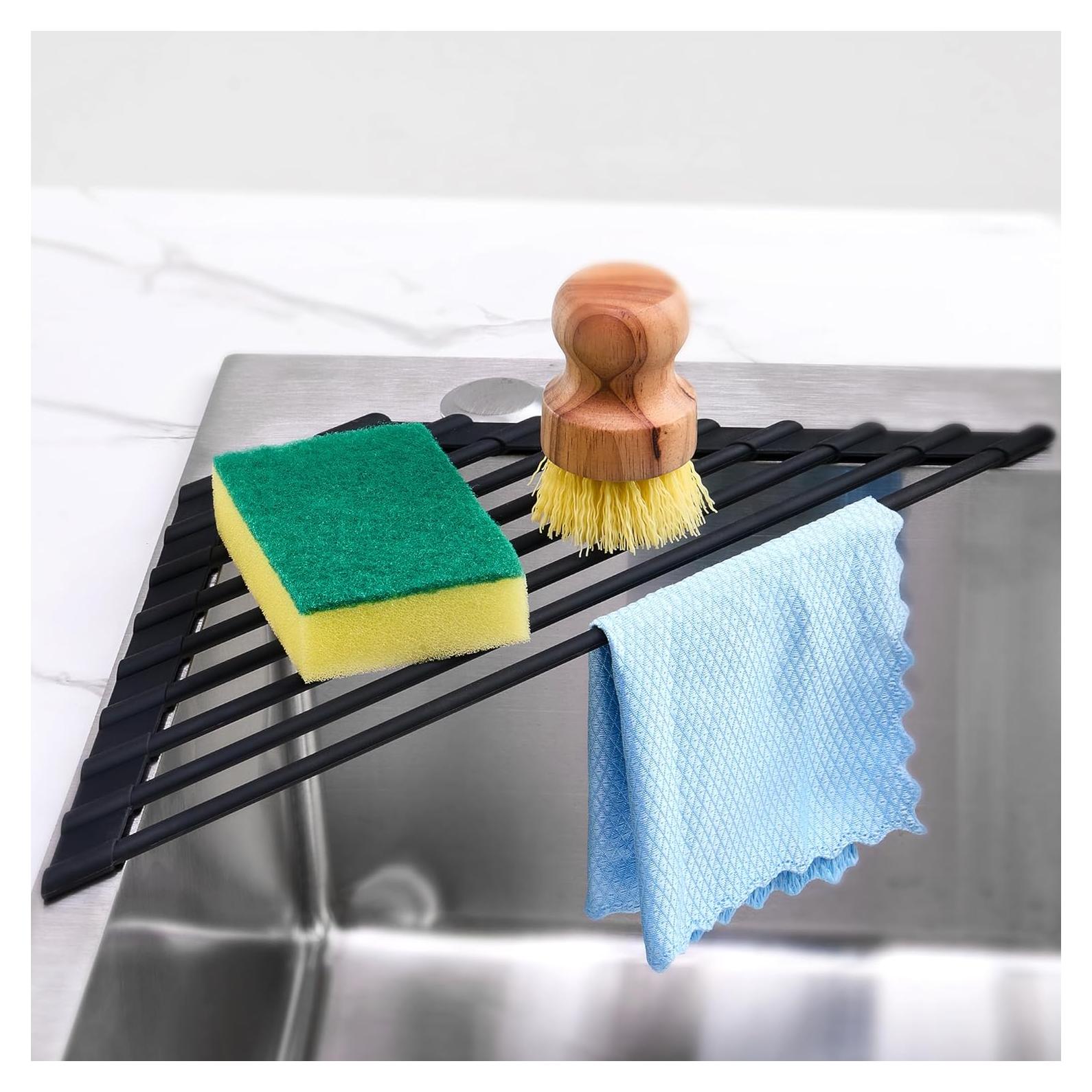 Escurridor de Platos Plegable Tilirex Negro 20 kg Antideslizante