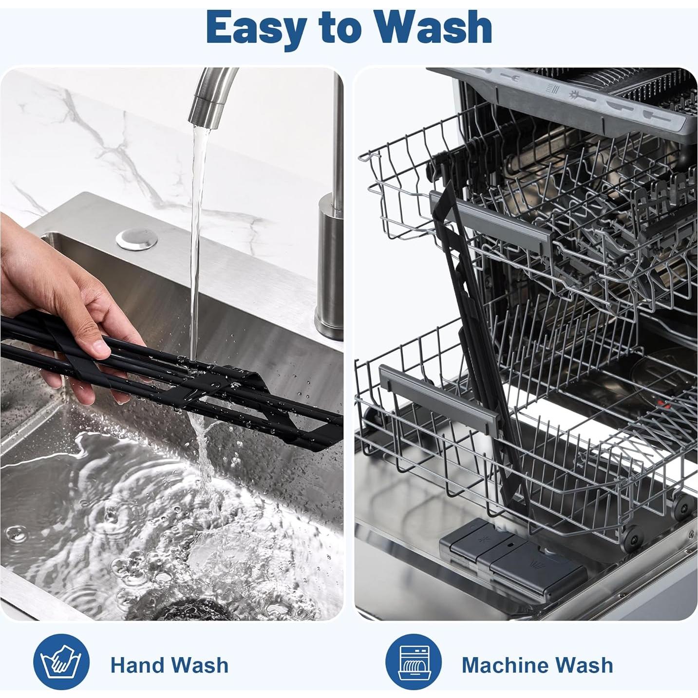 Escurridor de Platos Plegable Tilirex Negro 20 kg Antideslizante