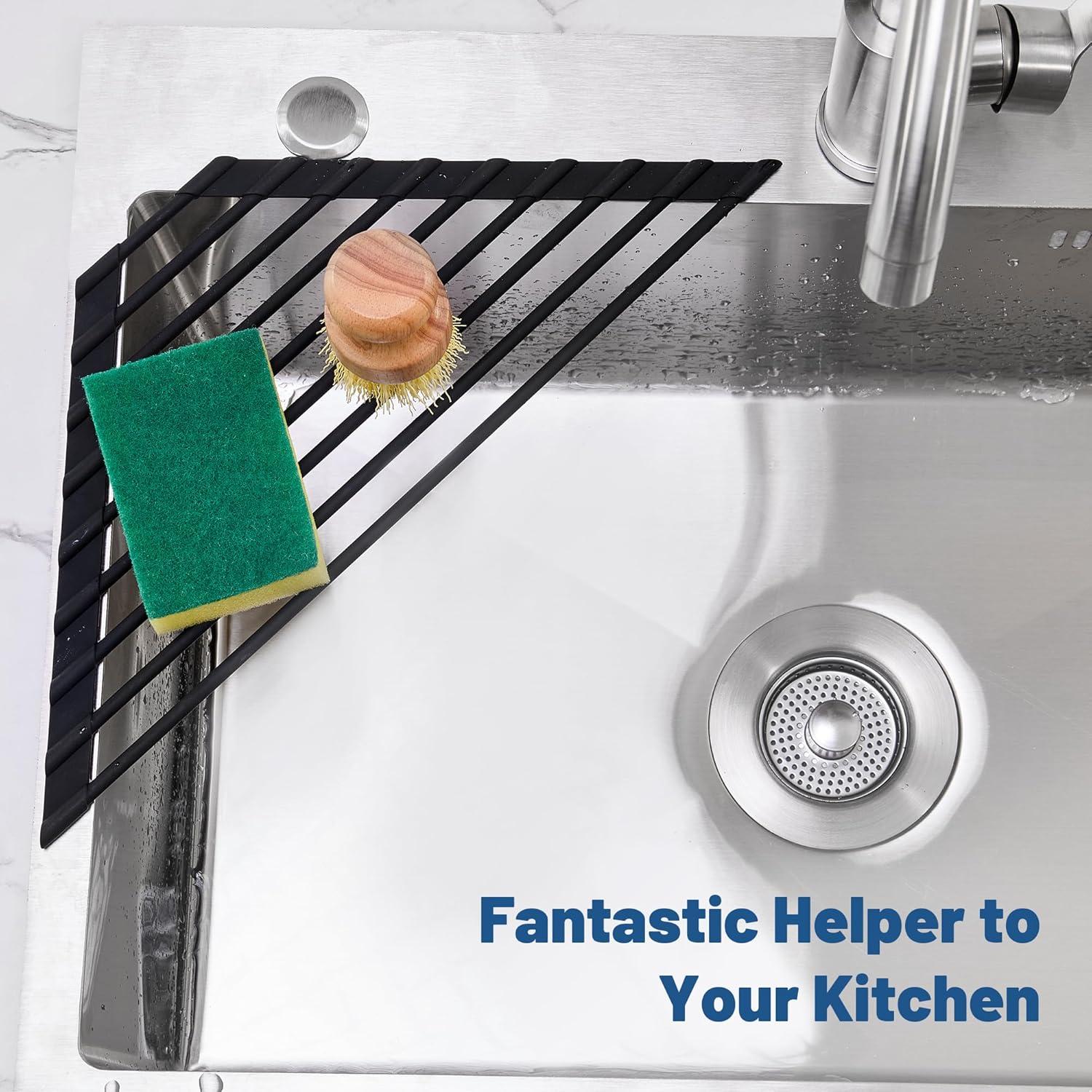 Escurridor de Platos Plegable Tilirex Negro 20 kg Antideslizante