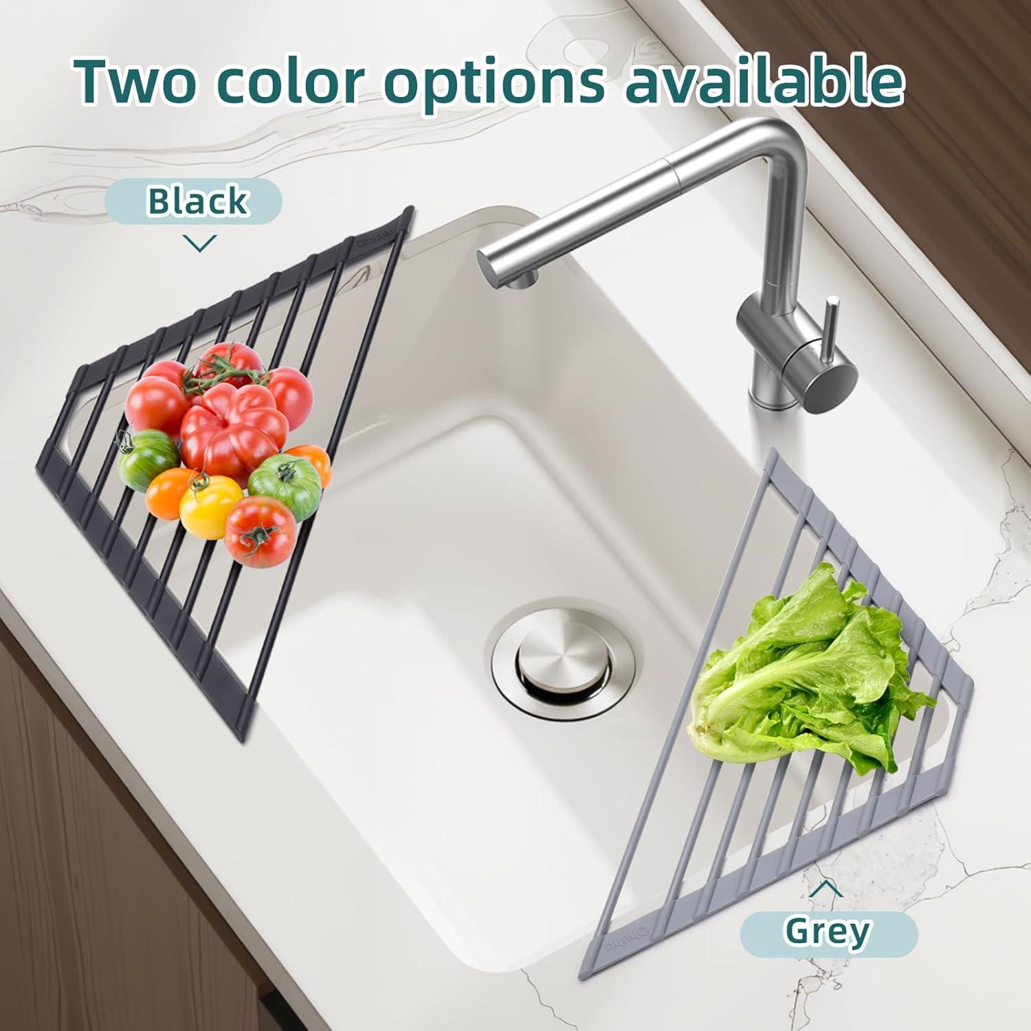 Soporte Triangular para Secar Platos Ohuhu Gris 42.9x24.9 cm