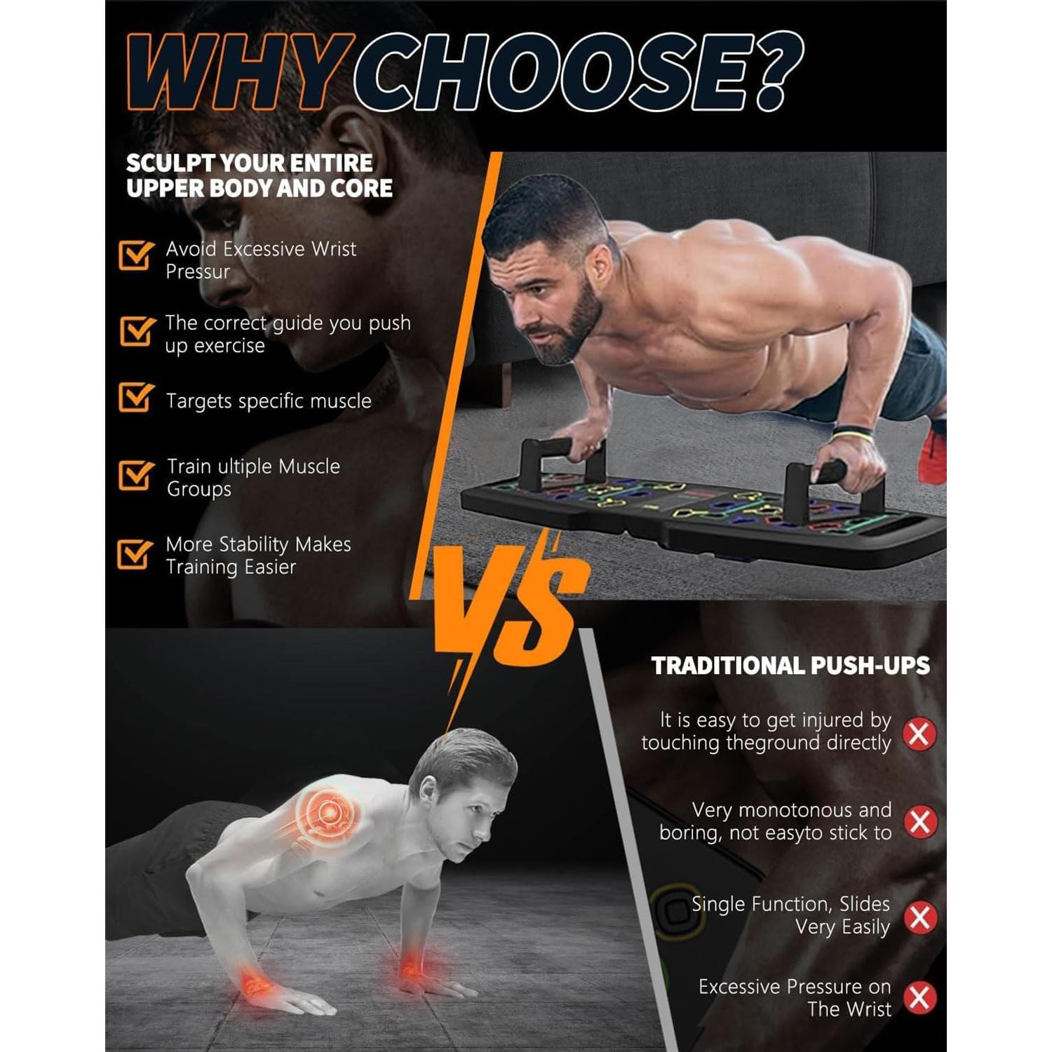 Tablero de Flexiones Multifuncional AKTJHS 16 en 1 Plegable