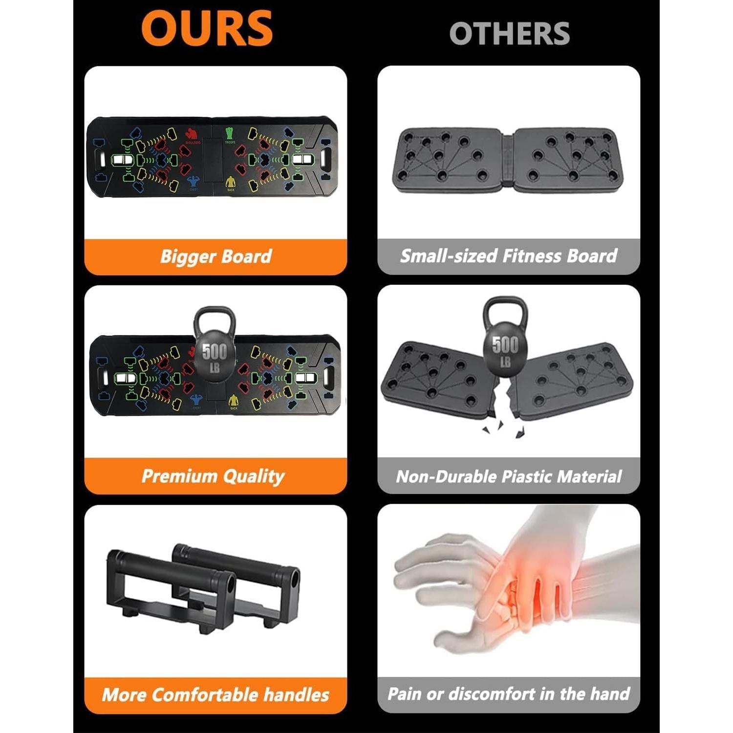 Tablero de Flexiones Multifuncional AKTJHS 16 en 1 Plegable