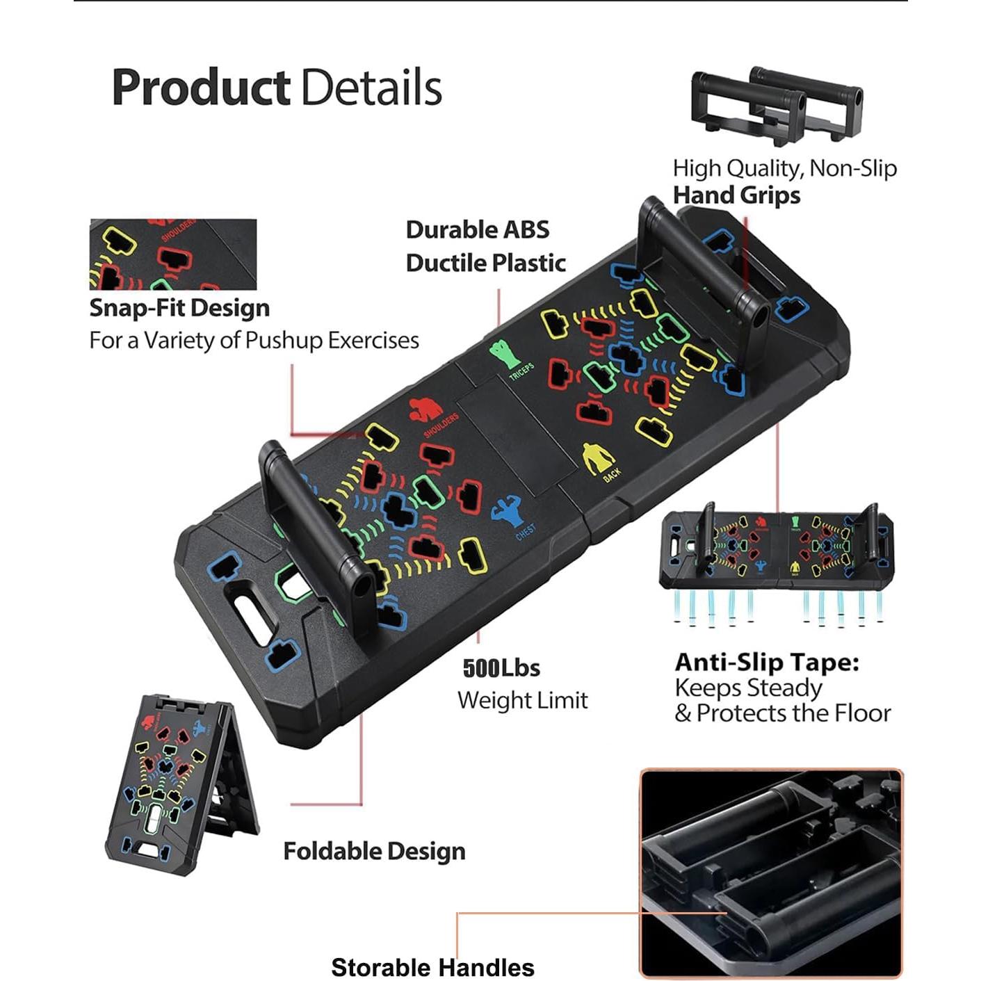 Tablero de Flexiones Multifuncional AKTJHS 16 en 1 Plegable