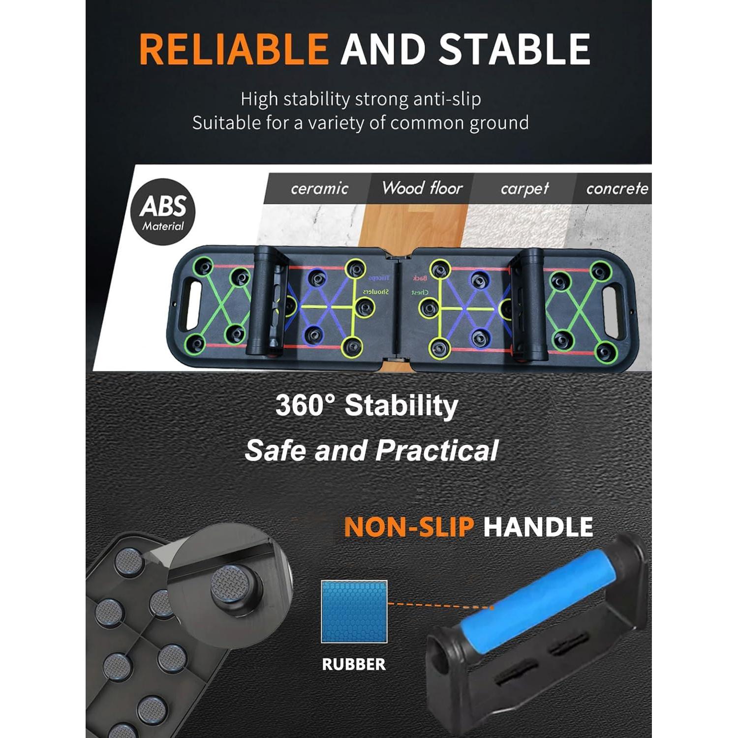 Tabla de Flexiones Plegable AKTJHS T02 con Almohadillas Antideslizantes