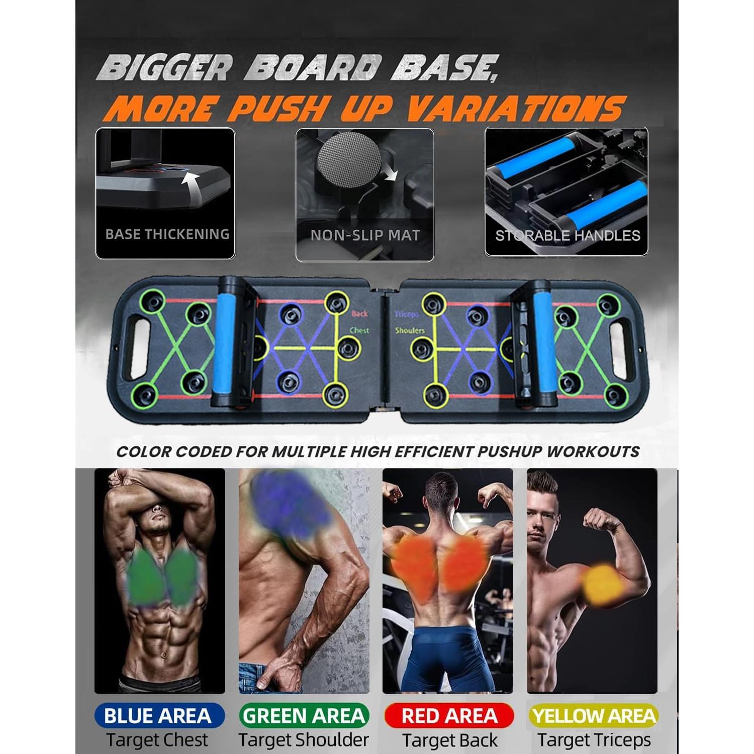 Tabla de Flexiones Plegable AKTJHS T02 con Almohadillas Antideslizantes