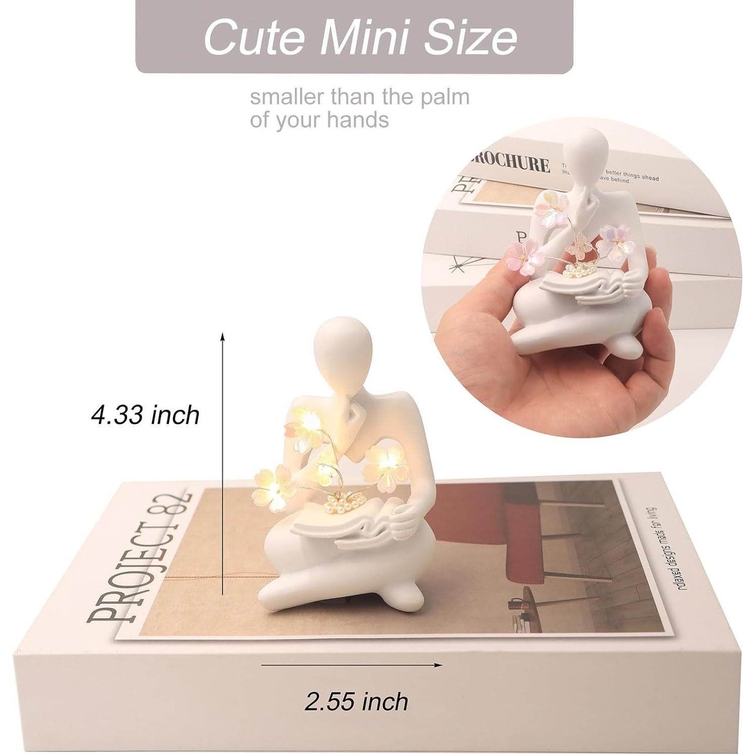 Estatua Decorativa de Lectura Sewinde ReadingCherry 12.7cm