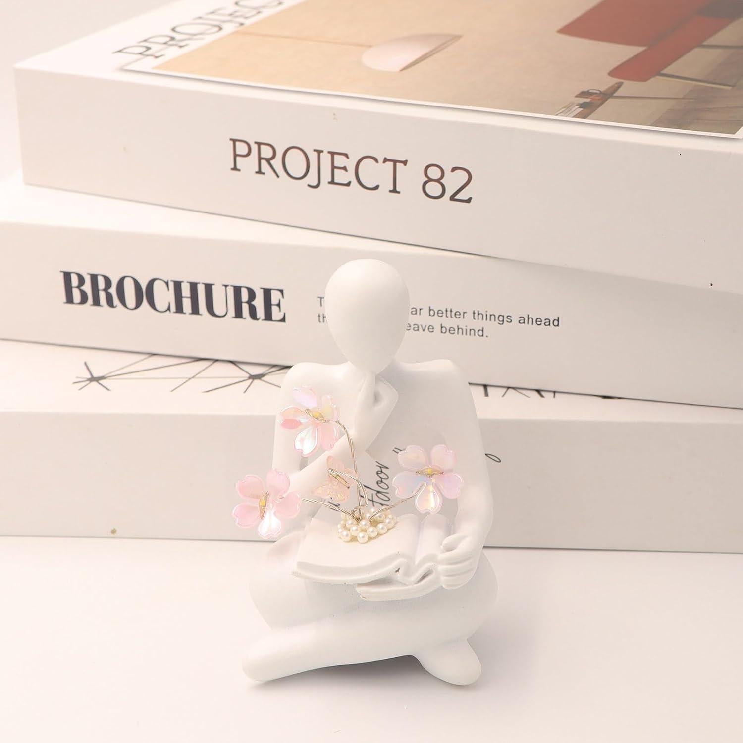 Estatua Decorativa de Lectura Sewinde ReadingCherry 12.7cm