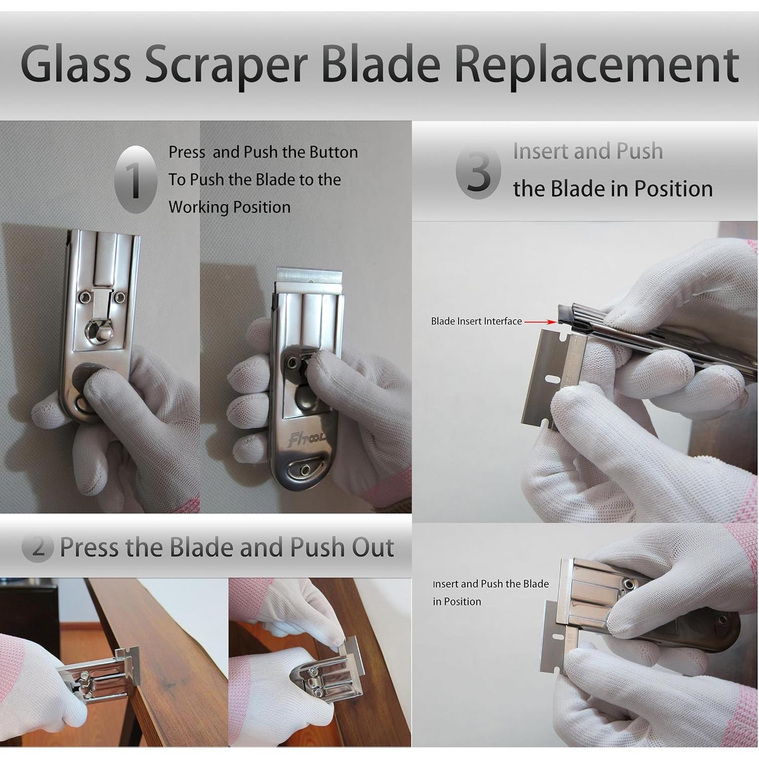 Juego de Raspadores de Limpieza FITOOL 2 Piezas para Cocina y Vidrio