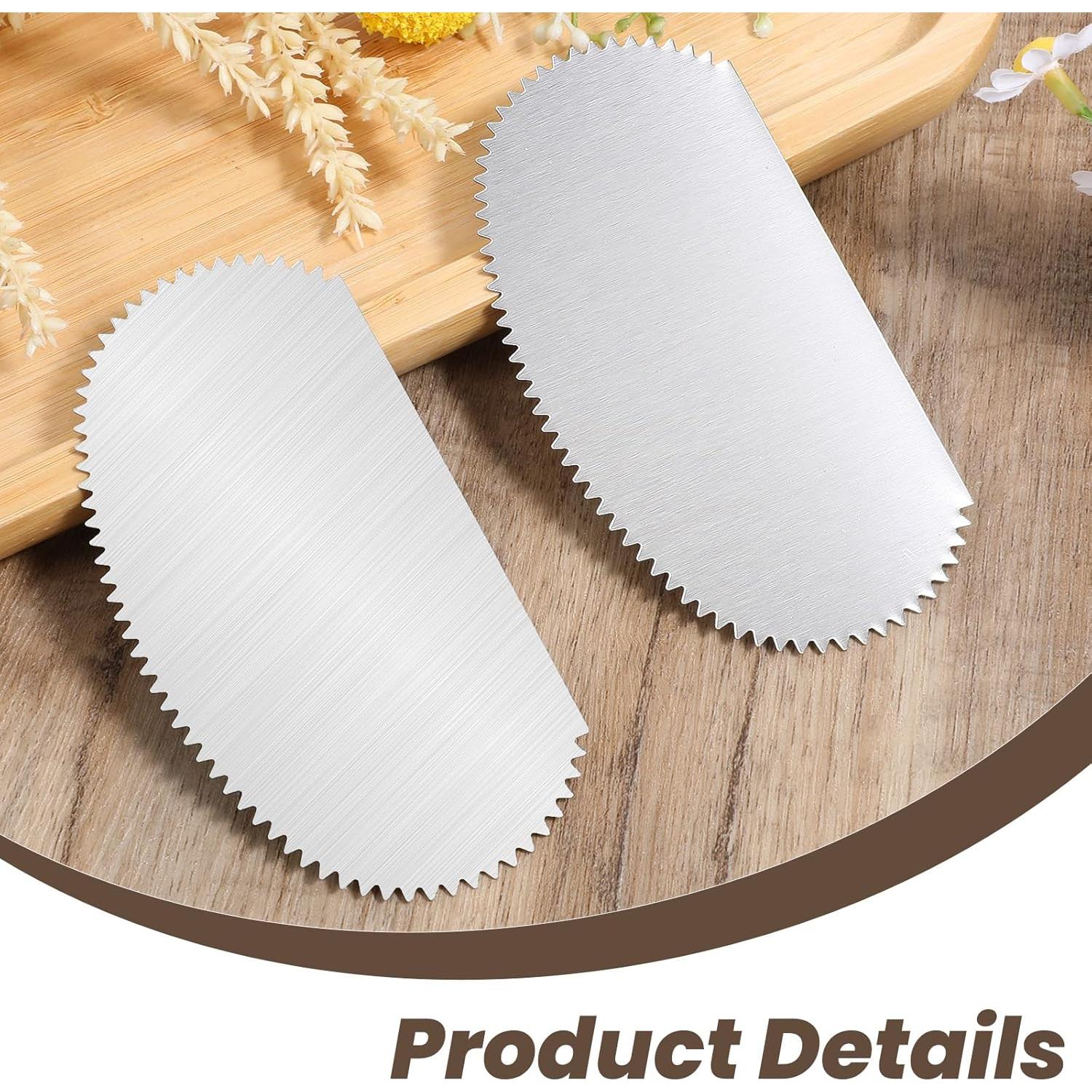 4 Raspadores de Cerámica de Acero Inoxidable YQQYG 12x6cm