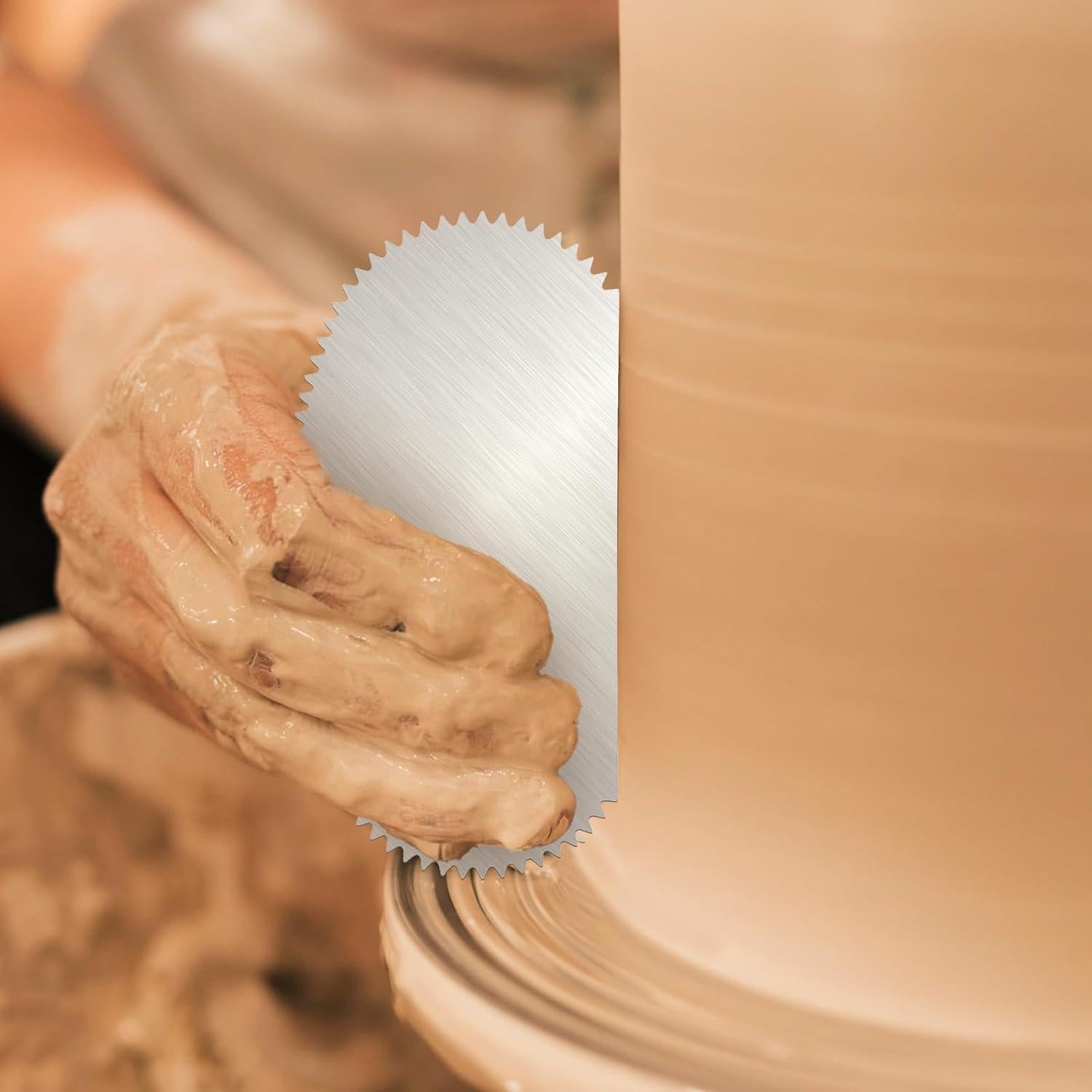 4 Raspadores de Cerámica de Acero Inoxidable YQQYG 12x6cm