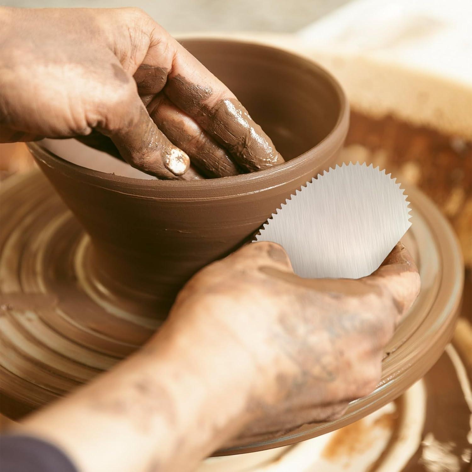 4 Raspadores de Cerámica de Acero Inoxidable YQQYG 12x6cm