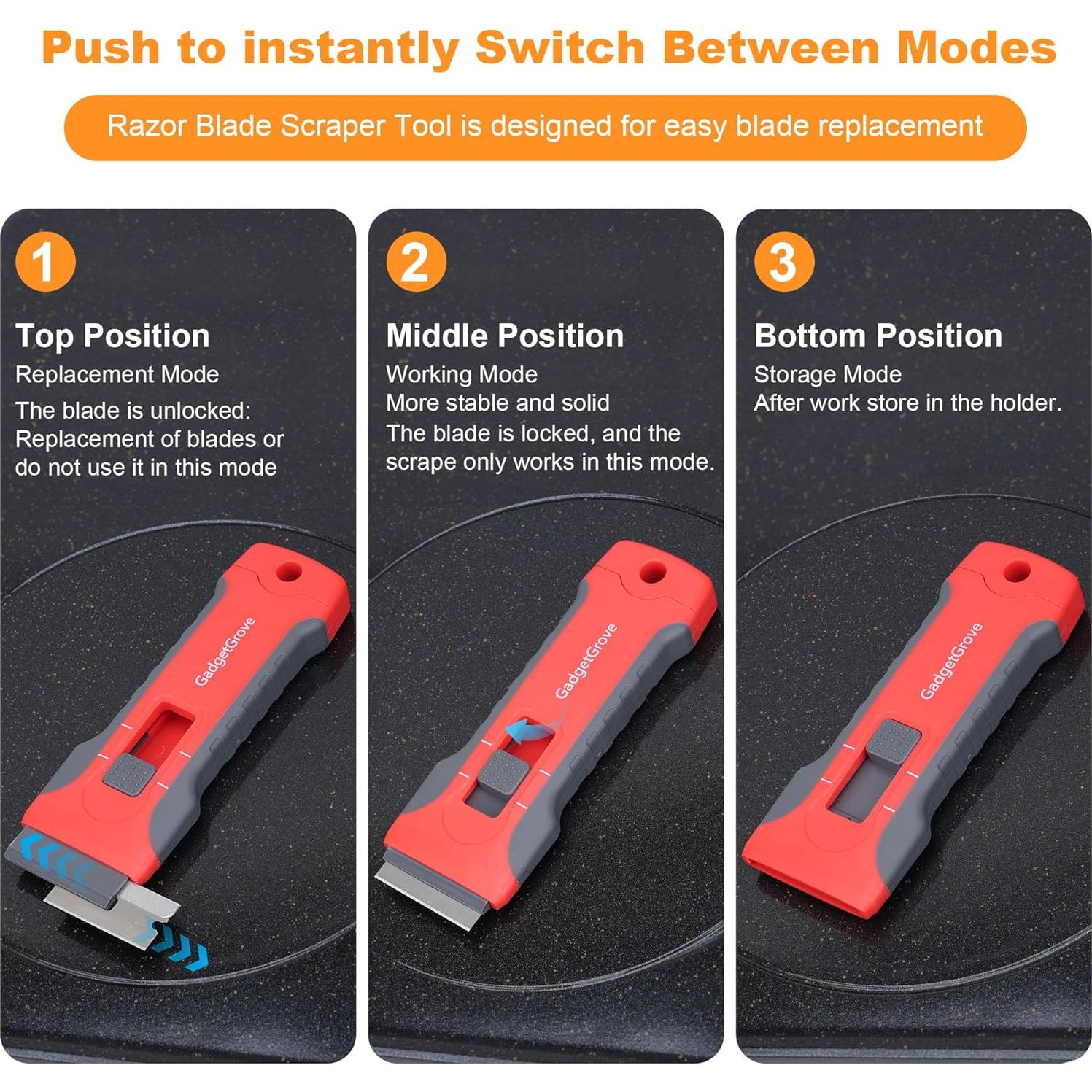 Raspador de Cuchilla GadgetGrove con 10 Cuchillas y 3 Cepillos