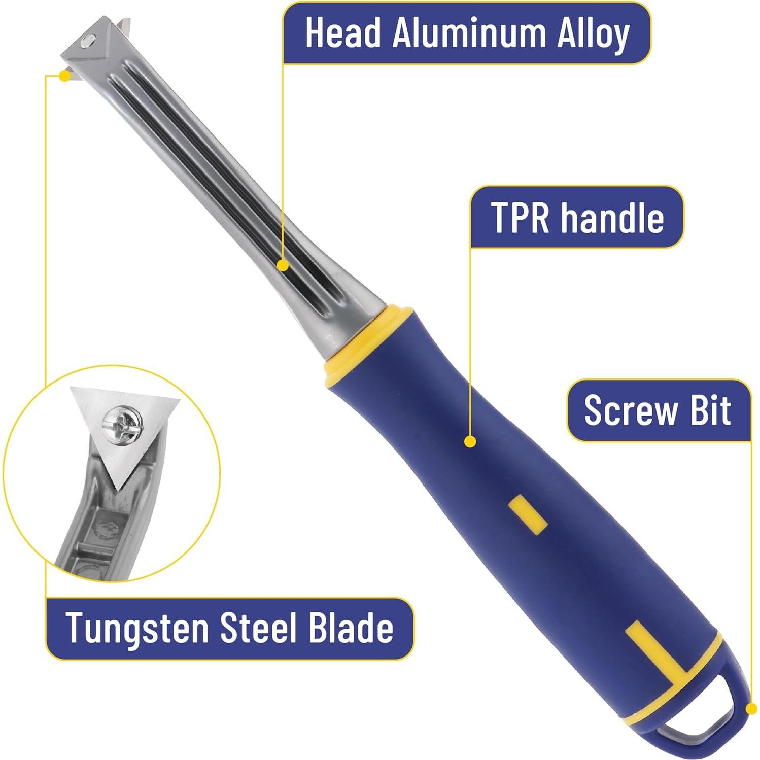 Raspador de Carburo Bates 24cm Cuchilla de Tungsteno 3 Bordes