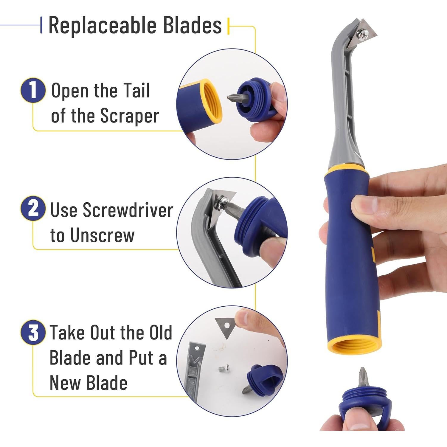 Raspador de Carburo Bates 24cm Cuchilla de Tungsteno 3 Bordes