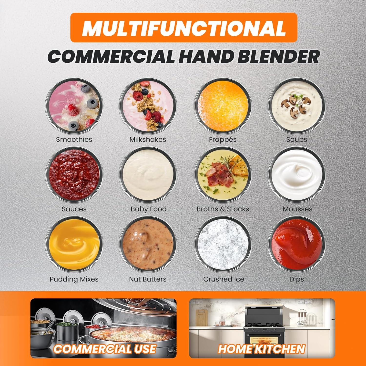 Mezclador de Inmersión Flyseago 750W 50L Velocidad Variable