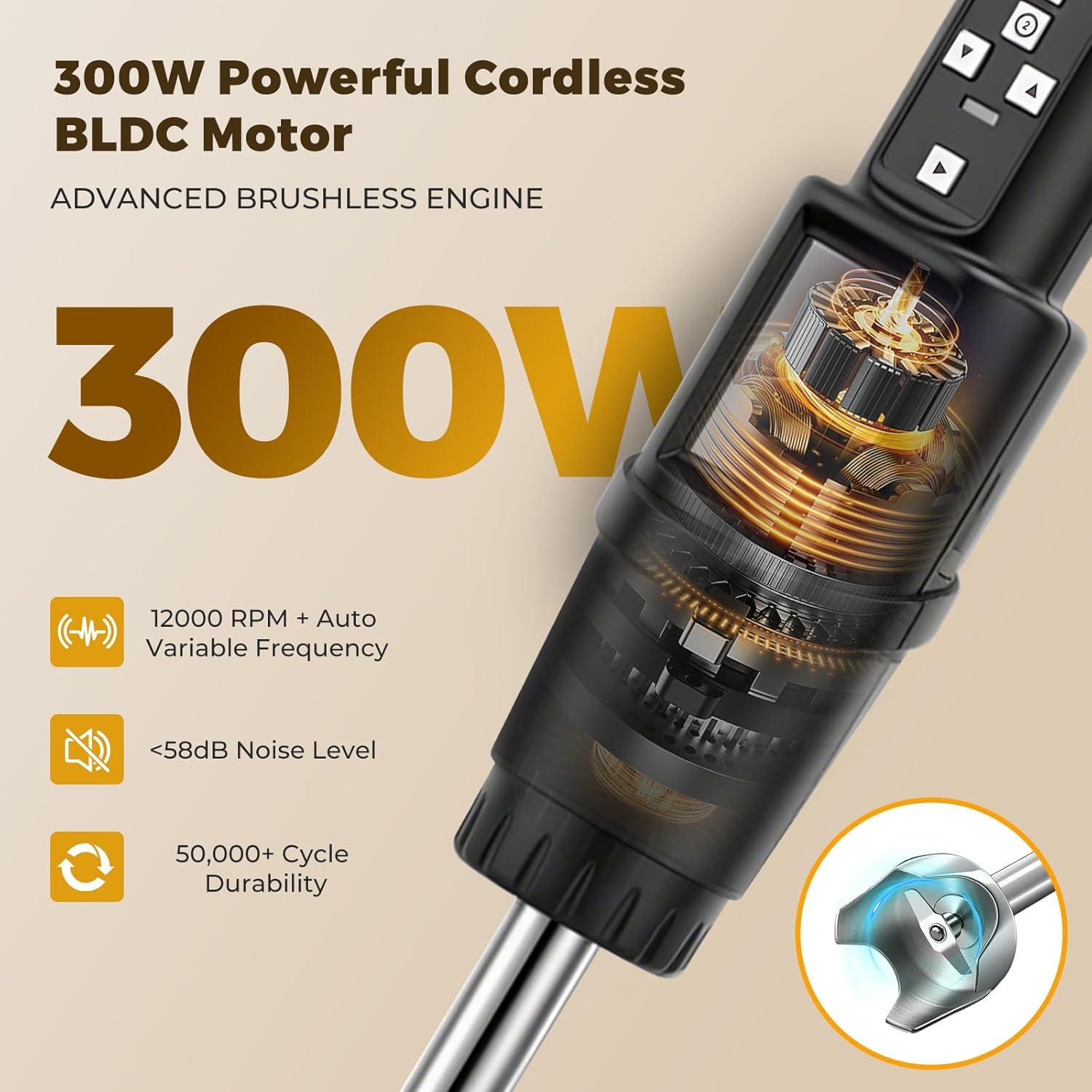 Batidora de Inmersión Inalámbrica Flyseago XCM-300L 300W 12 Modos